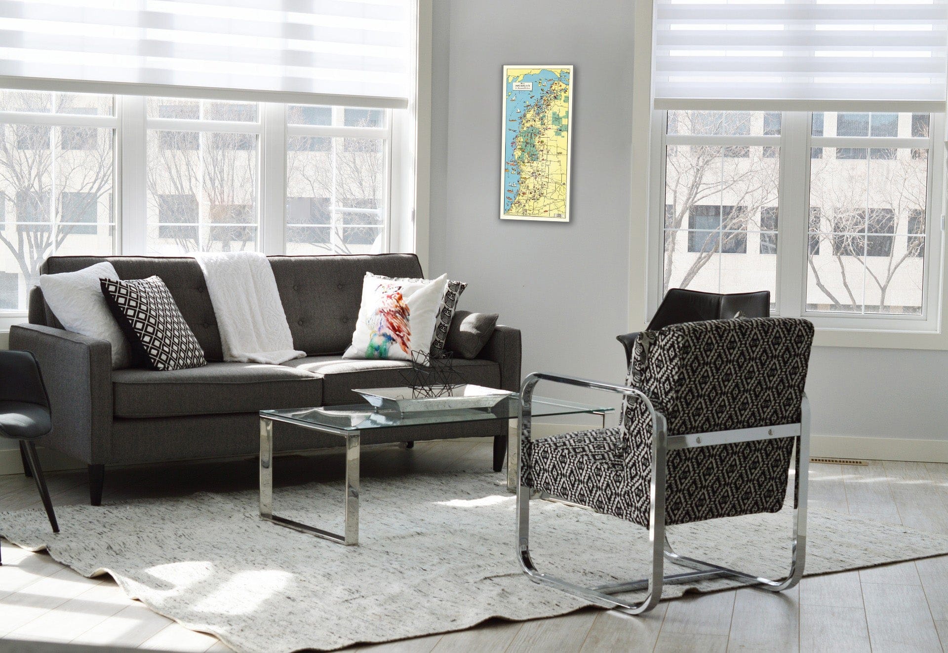 Historic Map - West Michigan, The Playground of the Nation. 1935 - Vintage Wall Art