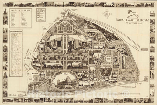 Historic Map : British Empire Exhibition May-October 1925. 1925 - Vintage Wall Art