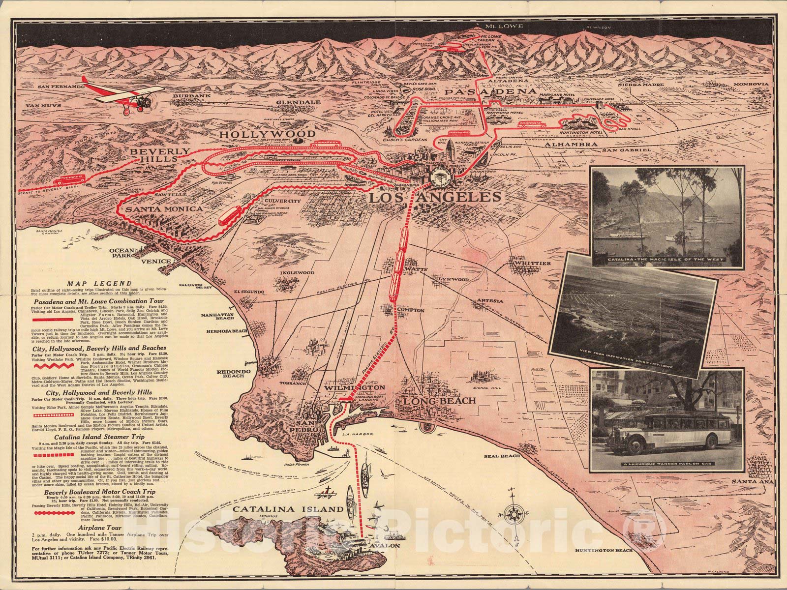 Los Angeles and Vicinity - Pictorial Map, 1930
