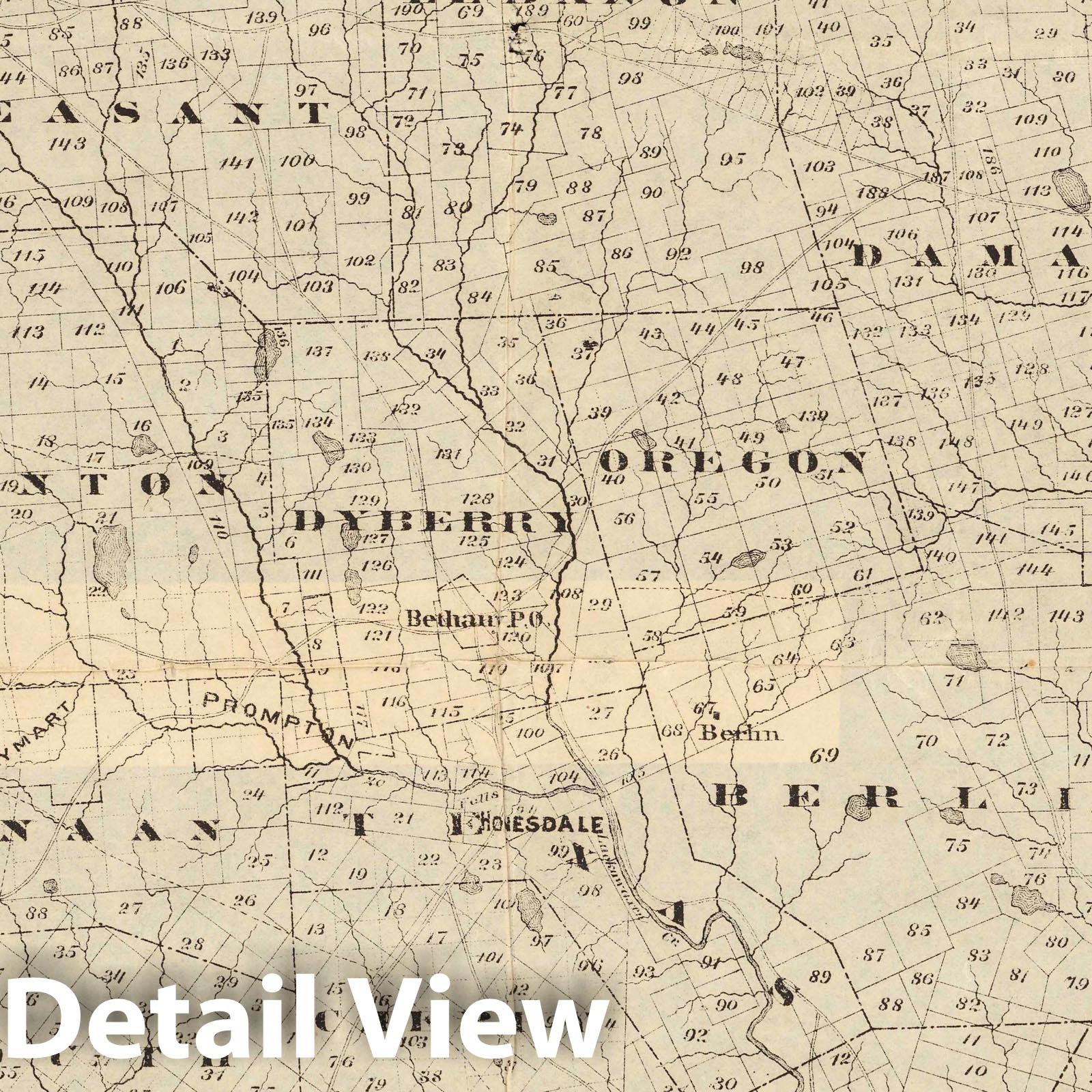 Historic Map : Map of Wayne County, Pennsylvania, 1872 - Vintage Wall Art