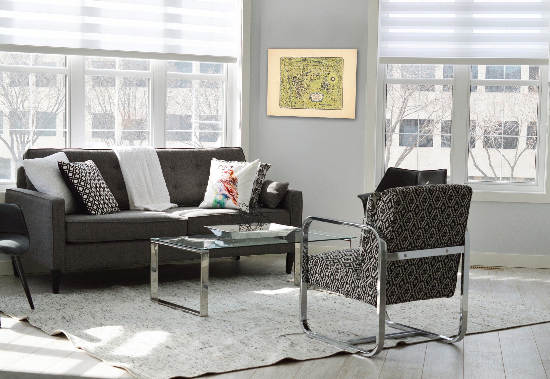 Historic Map : A pictorial map of Tucson and vicinity, 1943 - Vintage Wall Art