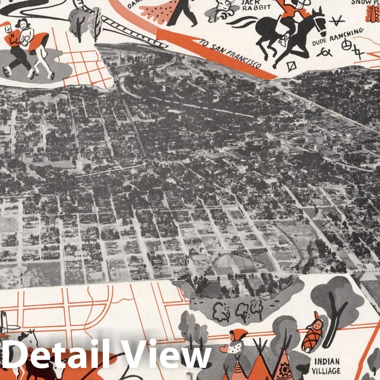 Reno and Truckee Meadows, Nevada - Pictorial Map, 1940