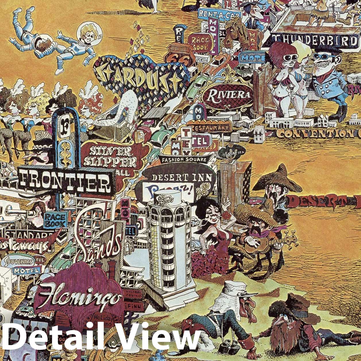 Las Vegas, Nevada - Pictorial Map, 1960 - Historical Map Print