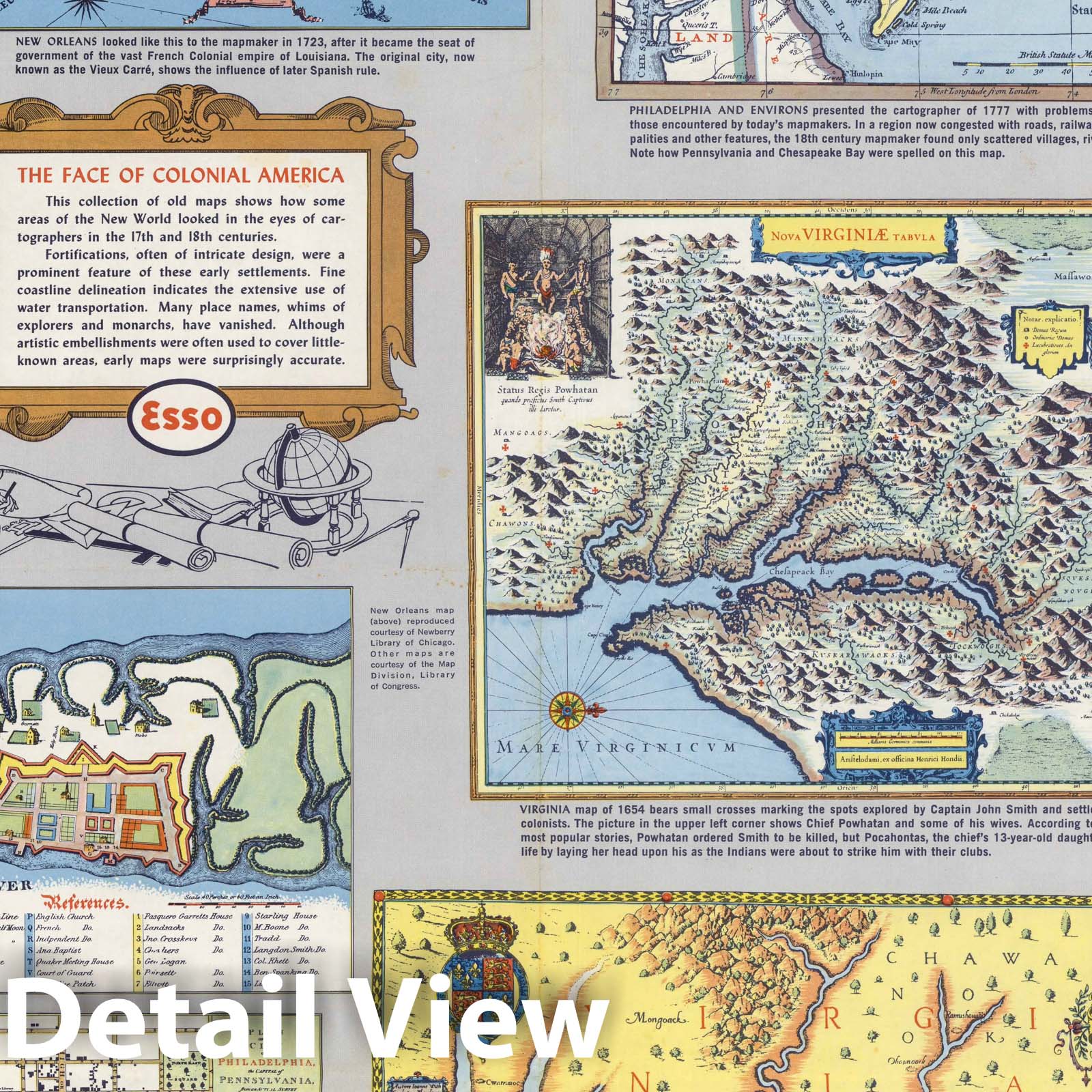 Colonial America: New England, Mid-Atlantic, and Southern Colonies - River Map, 1957