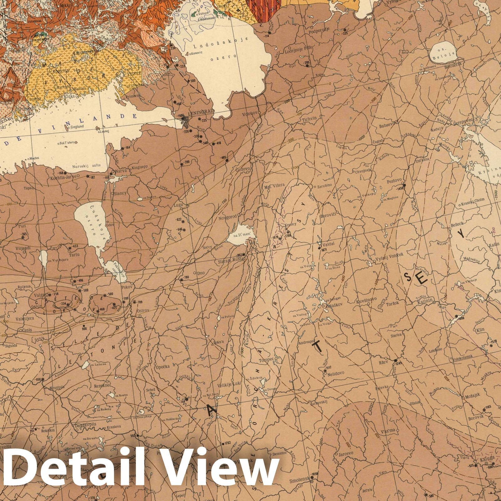 Europe - Plate No. 7, 1962 - Geological Tectonic Map Print