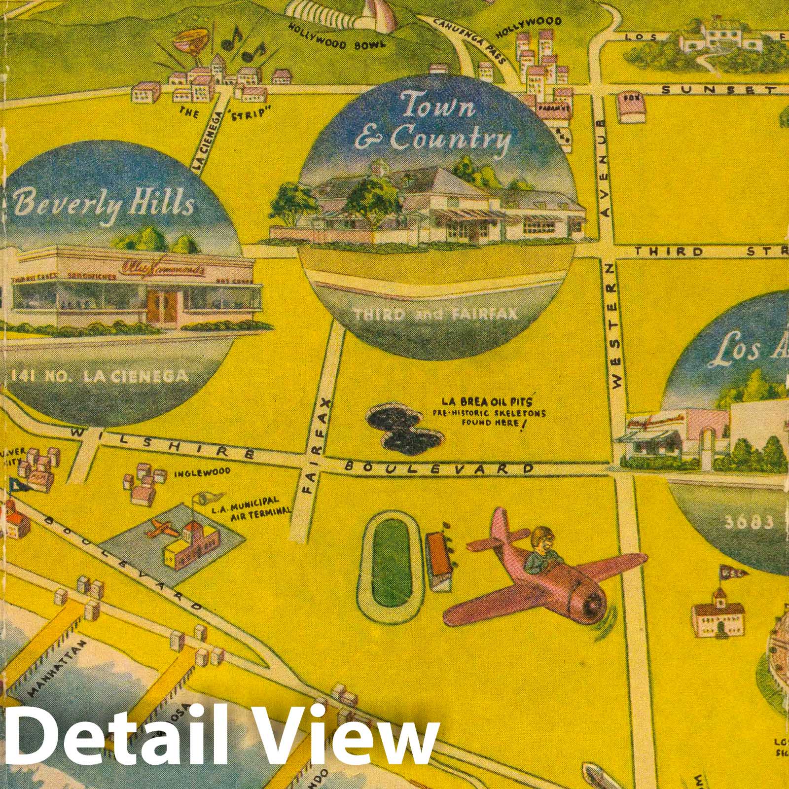 Los Angeles Basin - Pictorial Map, 1950