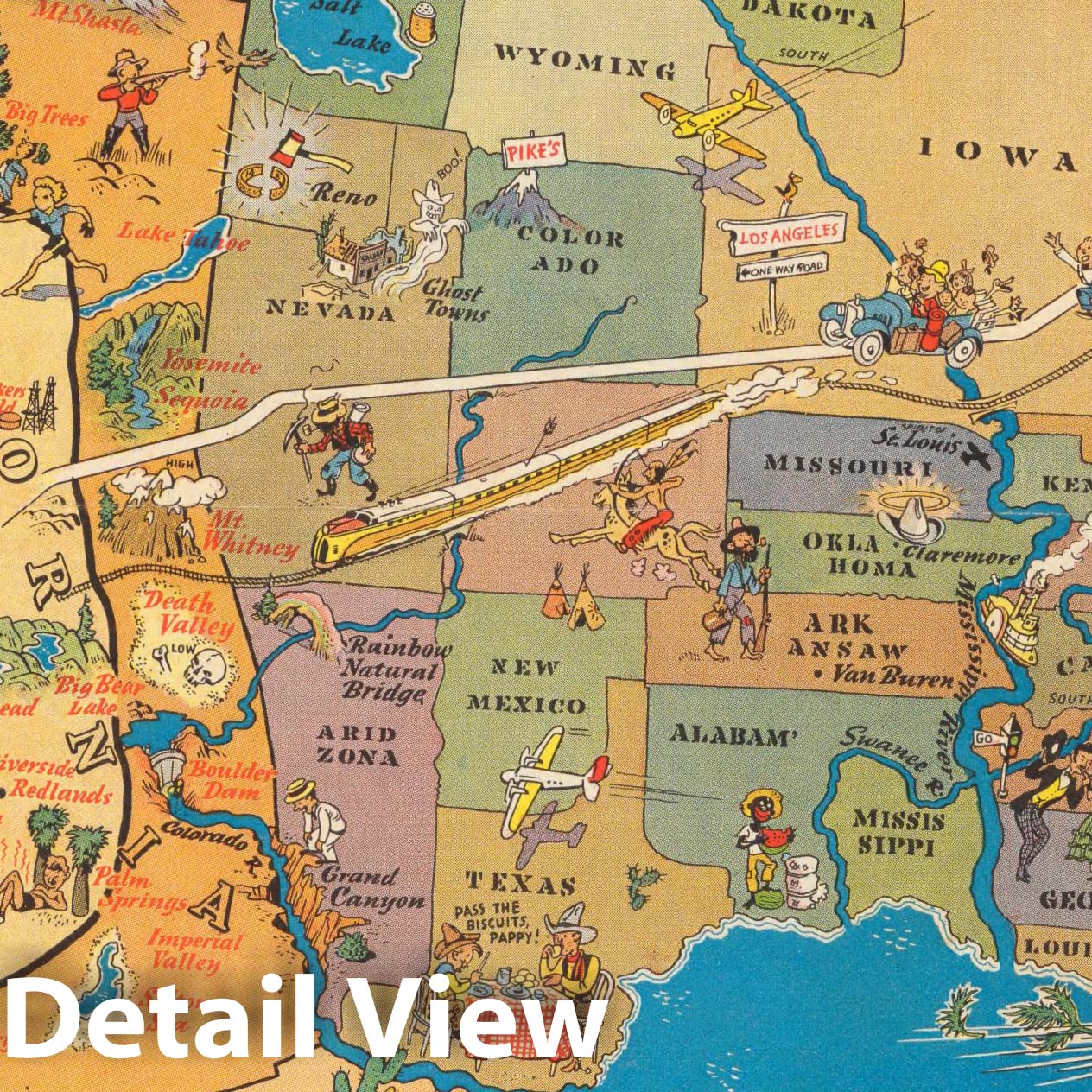 "Greater!" Los Angeles and the Best of the United States - 1939 Pictorial Map