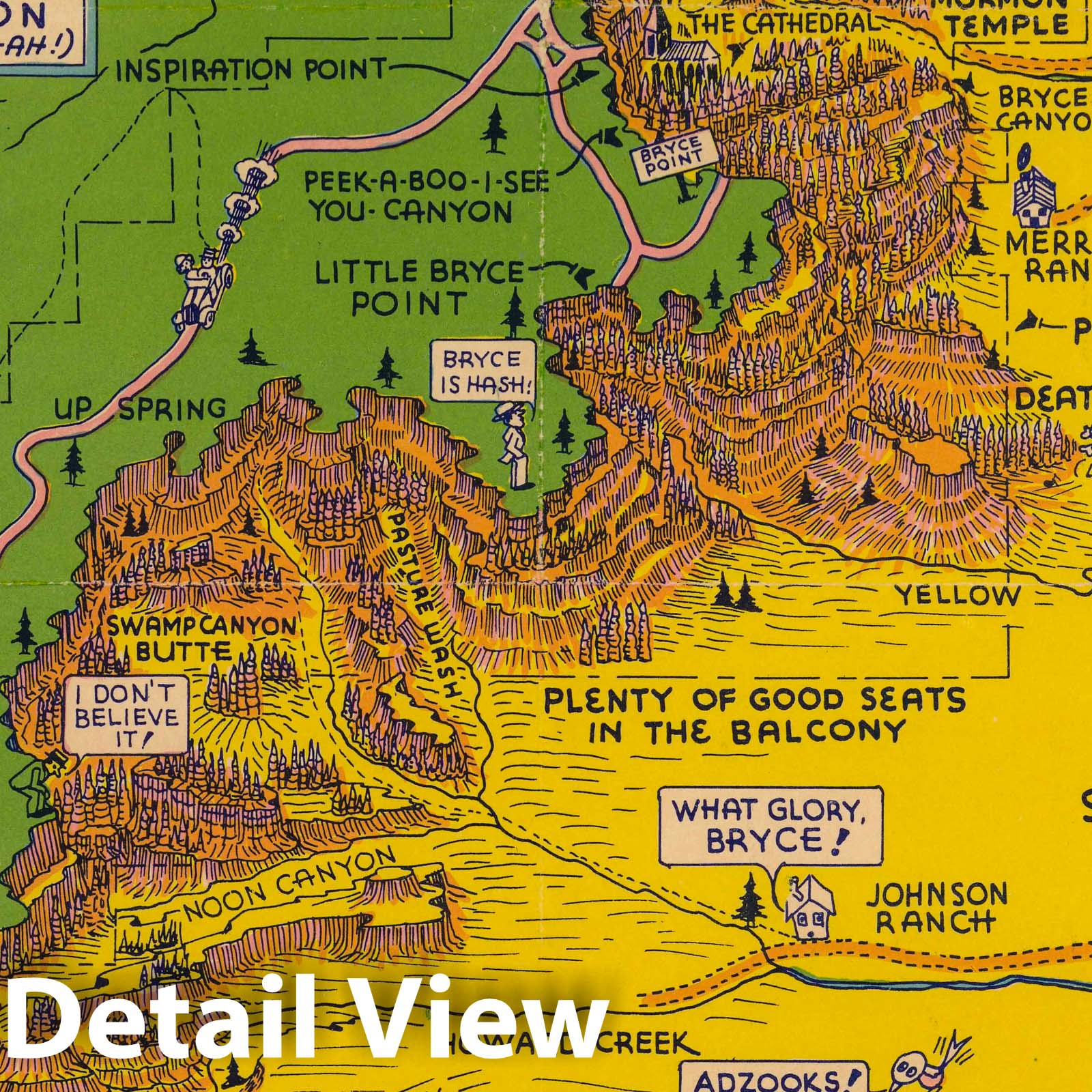Bryce Canyon National Park - Pictorial Map, 1940