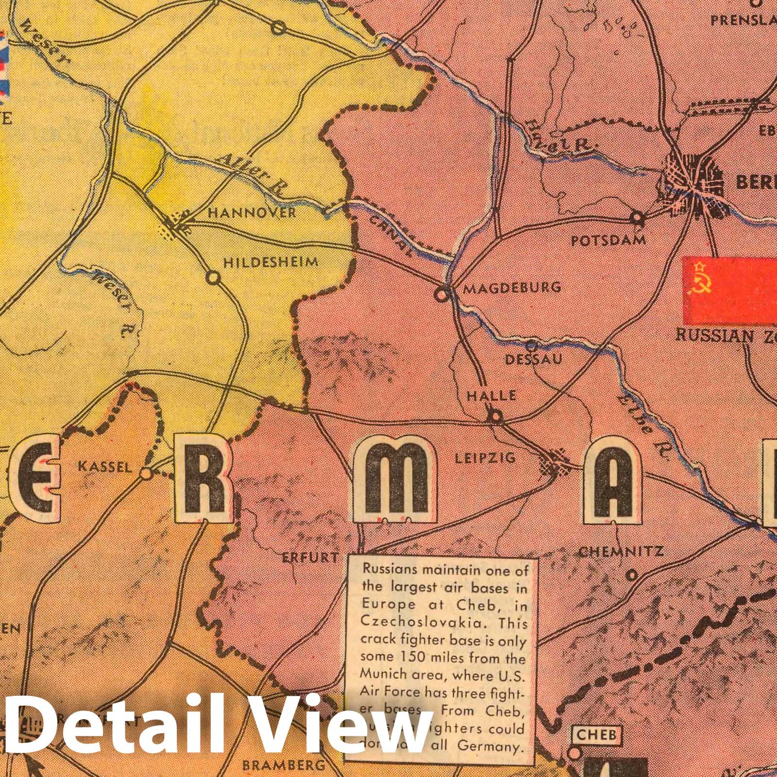 Germany and Eastern Europe - Pictorial Map, 1951