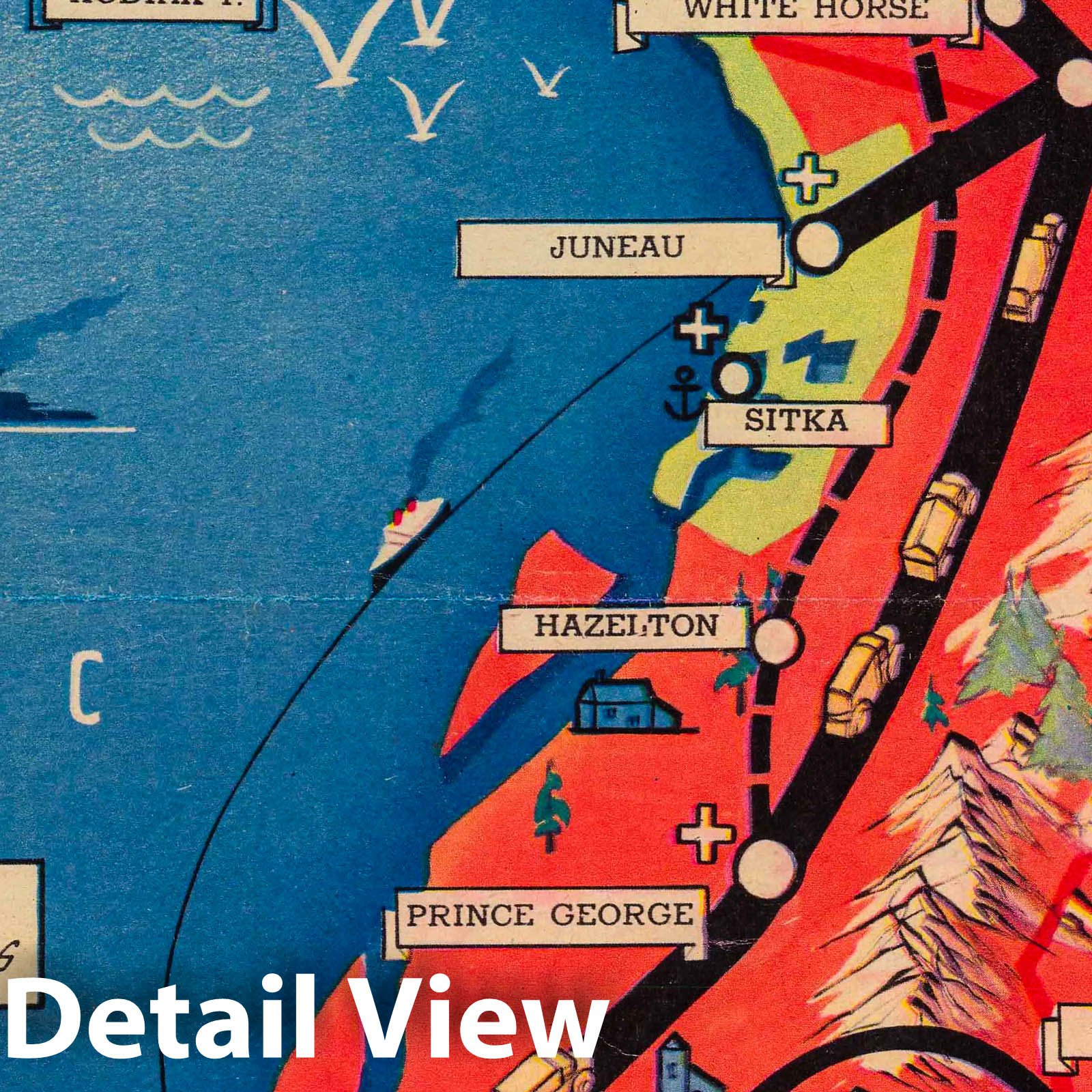 World War II: West Coast United States and Alaska - Pictorial Map, 1942