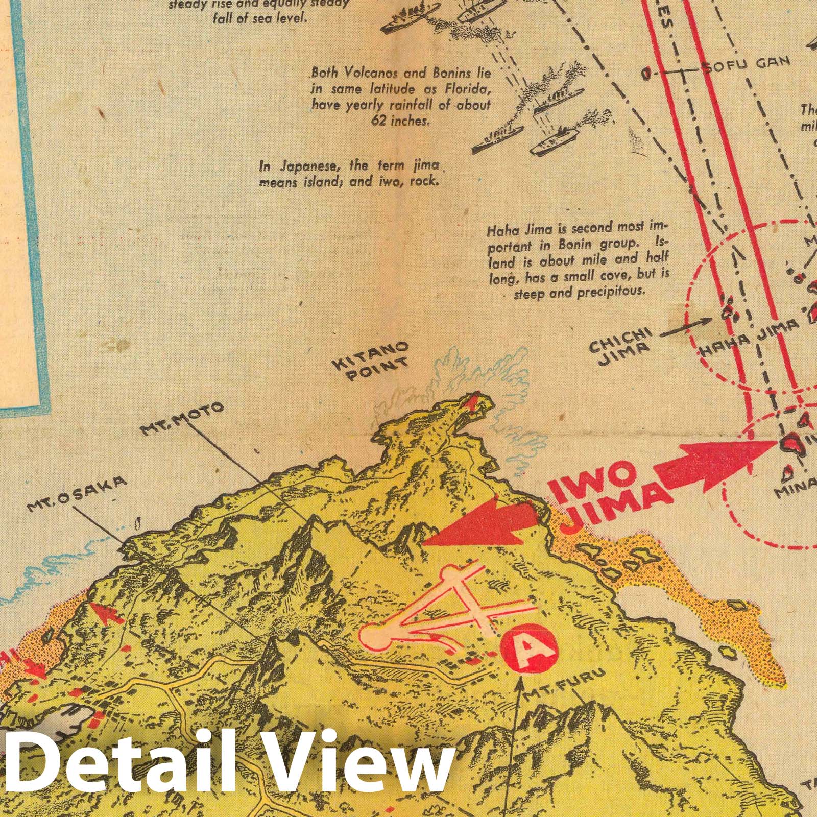 World War II: Japan - Pictorial Map, 1945