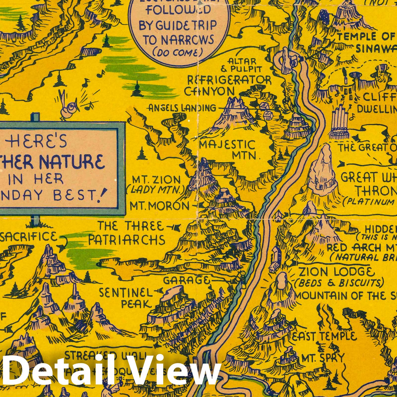Zion National Park - Pictorial Map, 1939