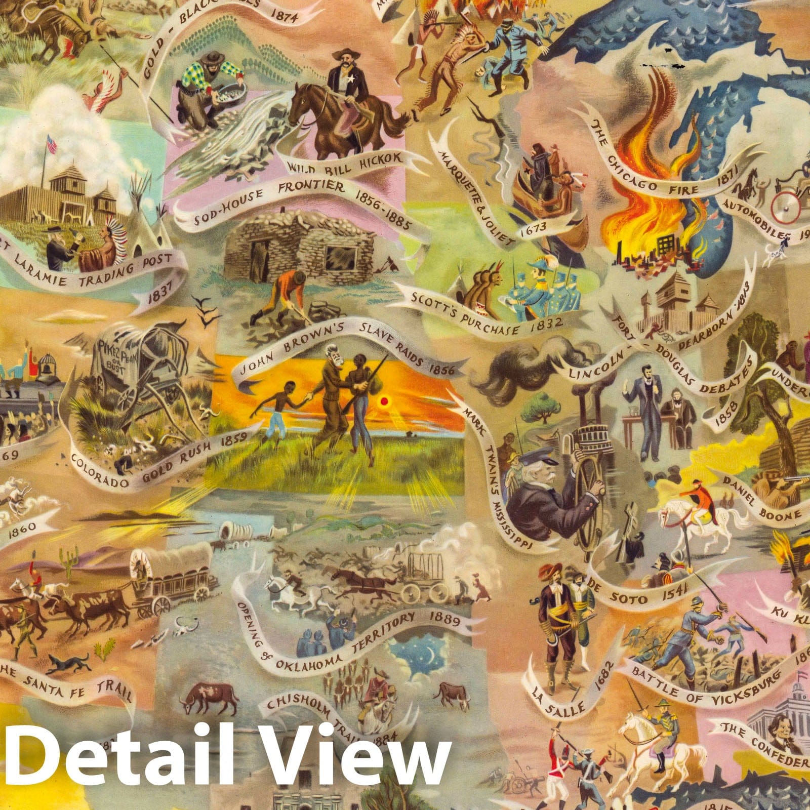 United States - Pictorial Map, 1946 - Historical Map Print