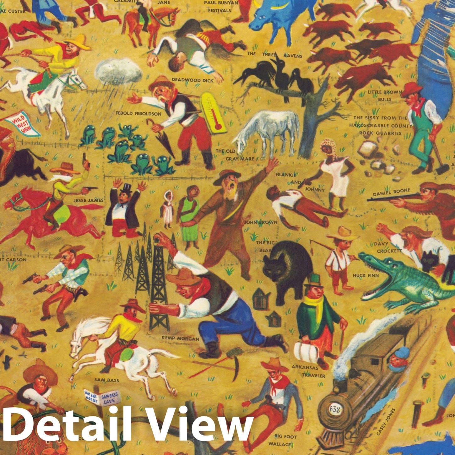 United States - Pictorial Map, 1946 - William Gropper's America Folklore