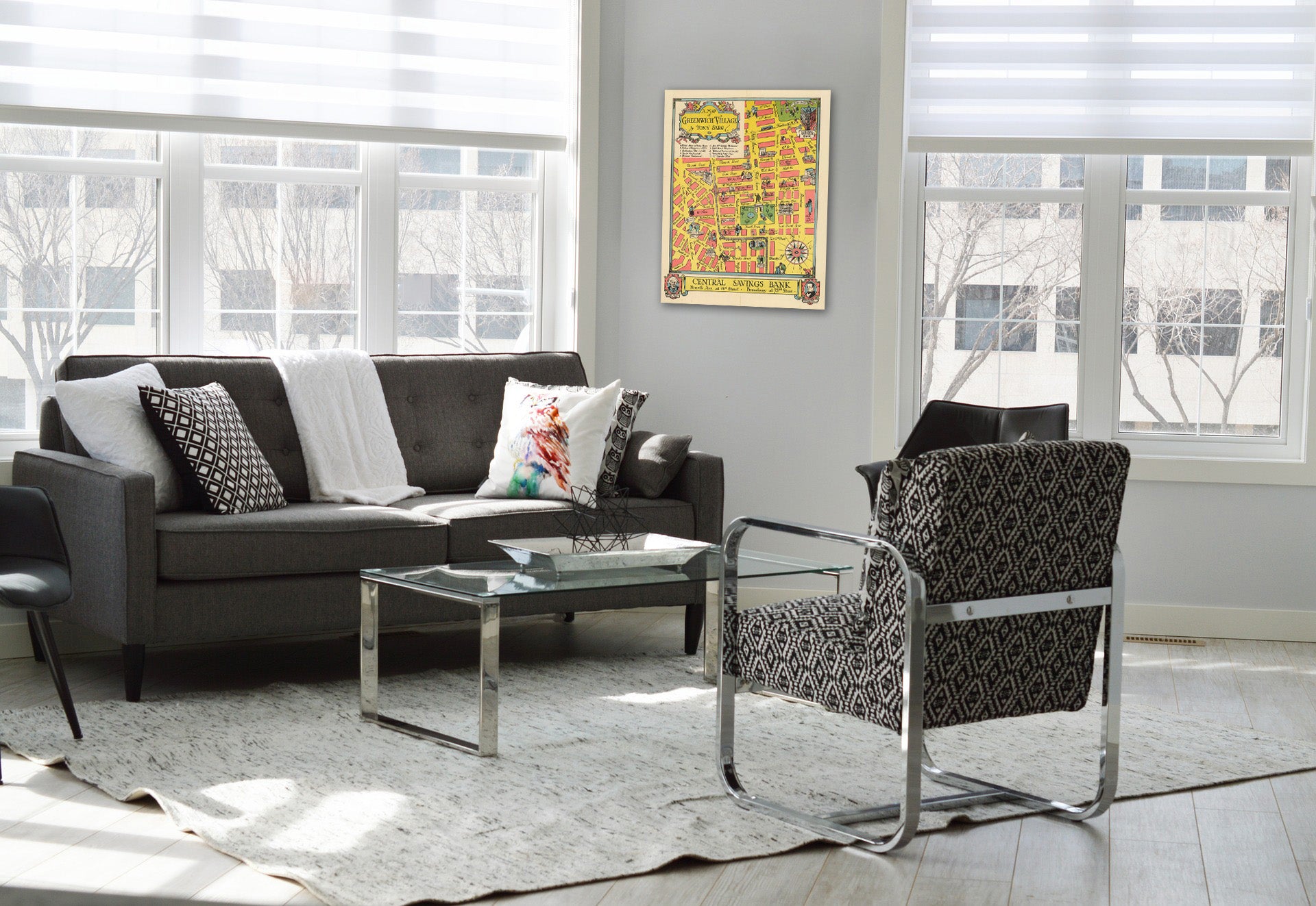 Historic Map - A Map of Greenwich Village by Tony Sarg, 1934 - Vintage Wall Art