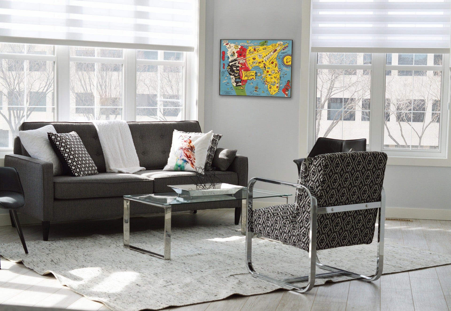 Historic Map : A United States map as the Floridian sees it, 1948 - Vintage Wall Art