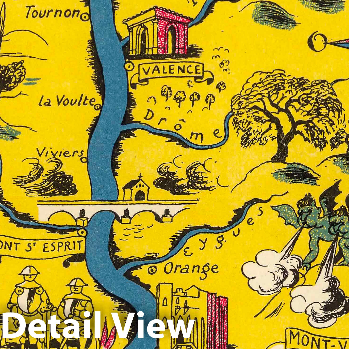 Saintes-Maries-de-la-Mer, France - Pictorial Map, 1938