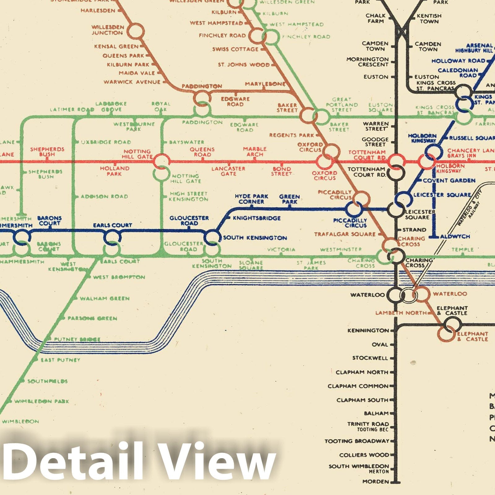 London Underground Transit Map, 1941 - H.C. Beck Historical Map Print