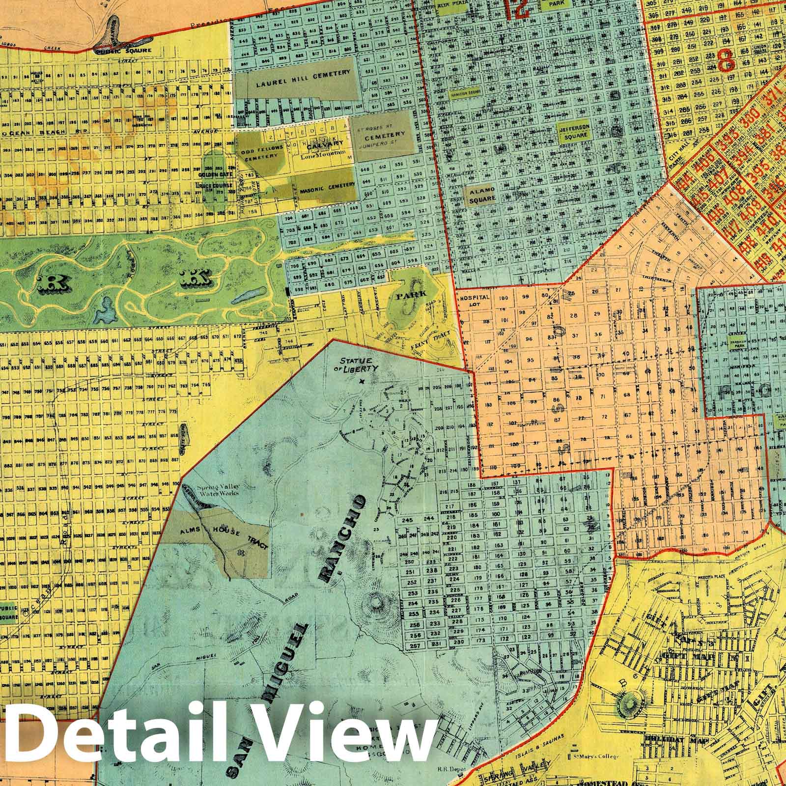 San Francisco 1890 City Plan - Historical Map Print