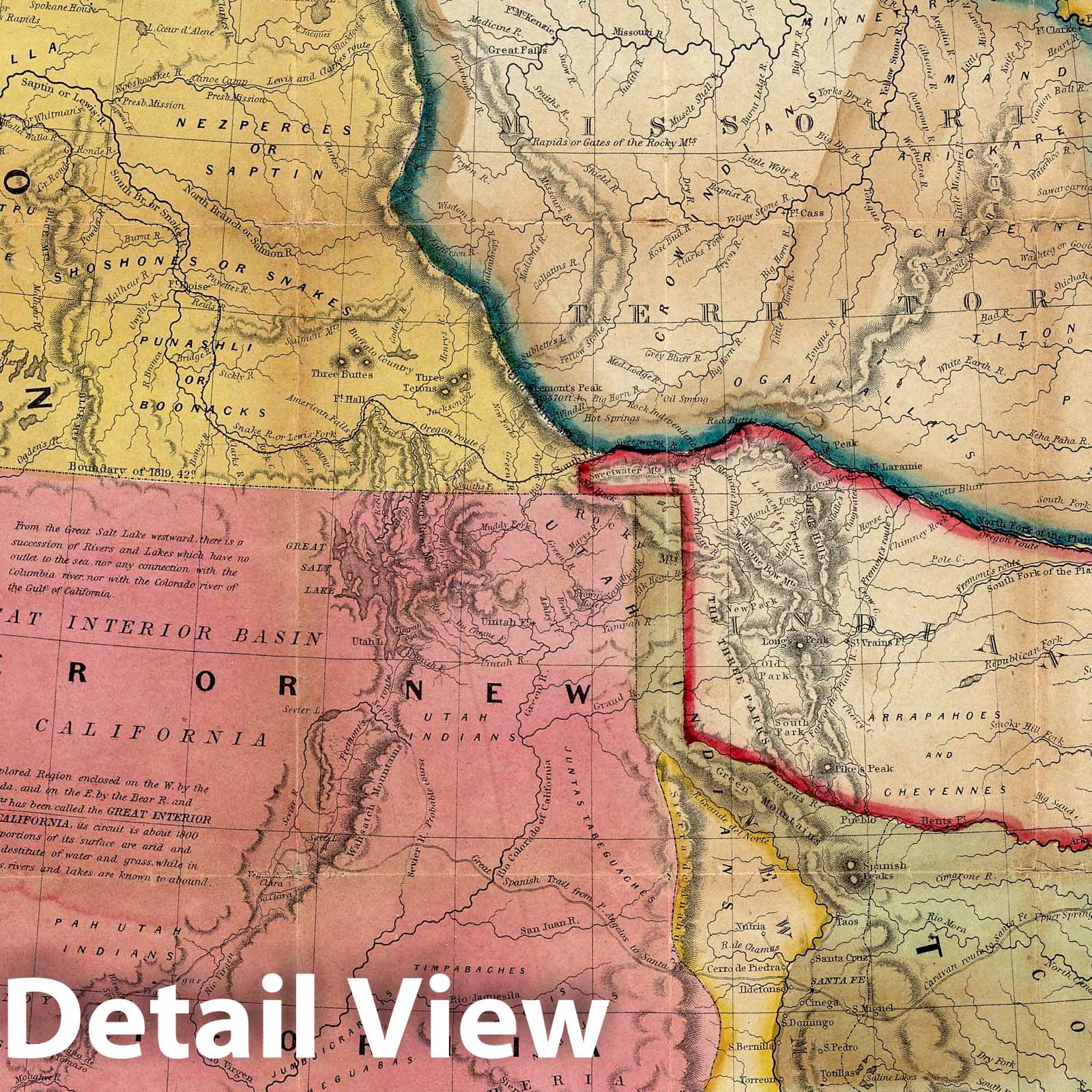 Texas, Oregon, and California with Regions Adjoining, 1846 - Historical Map Print