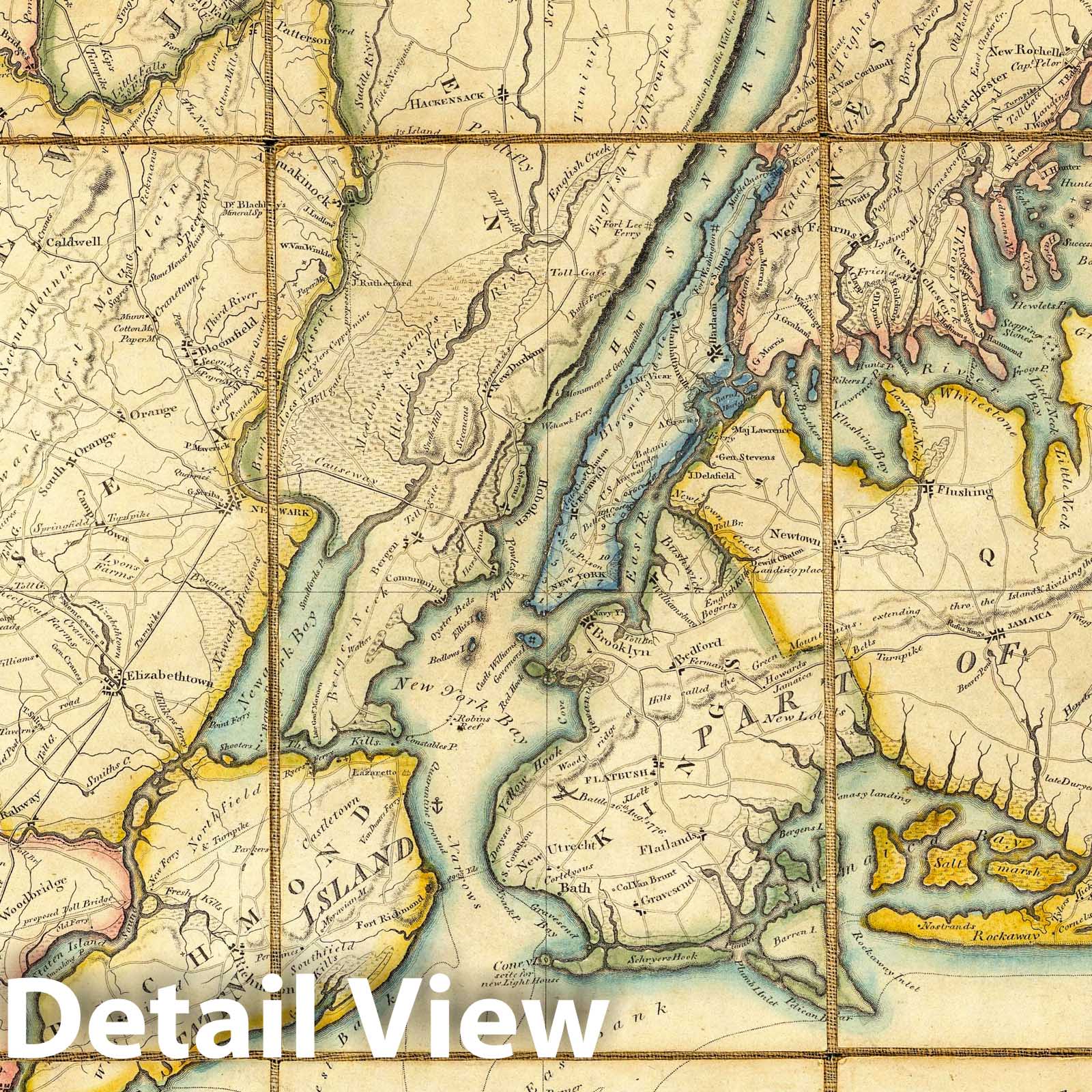 New York and Environs - Nautical Chart, 1811 - Historical Map Print