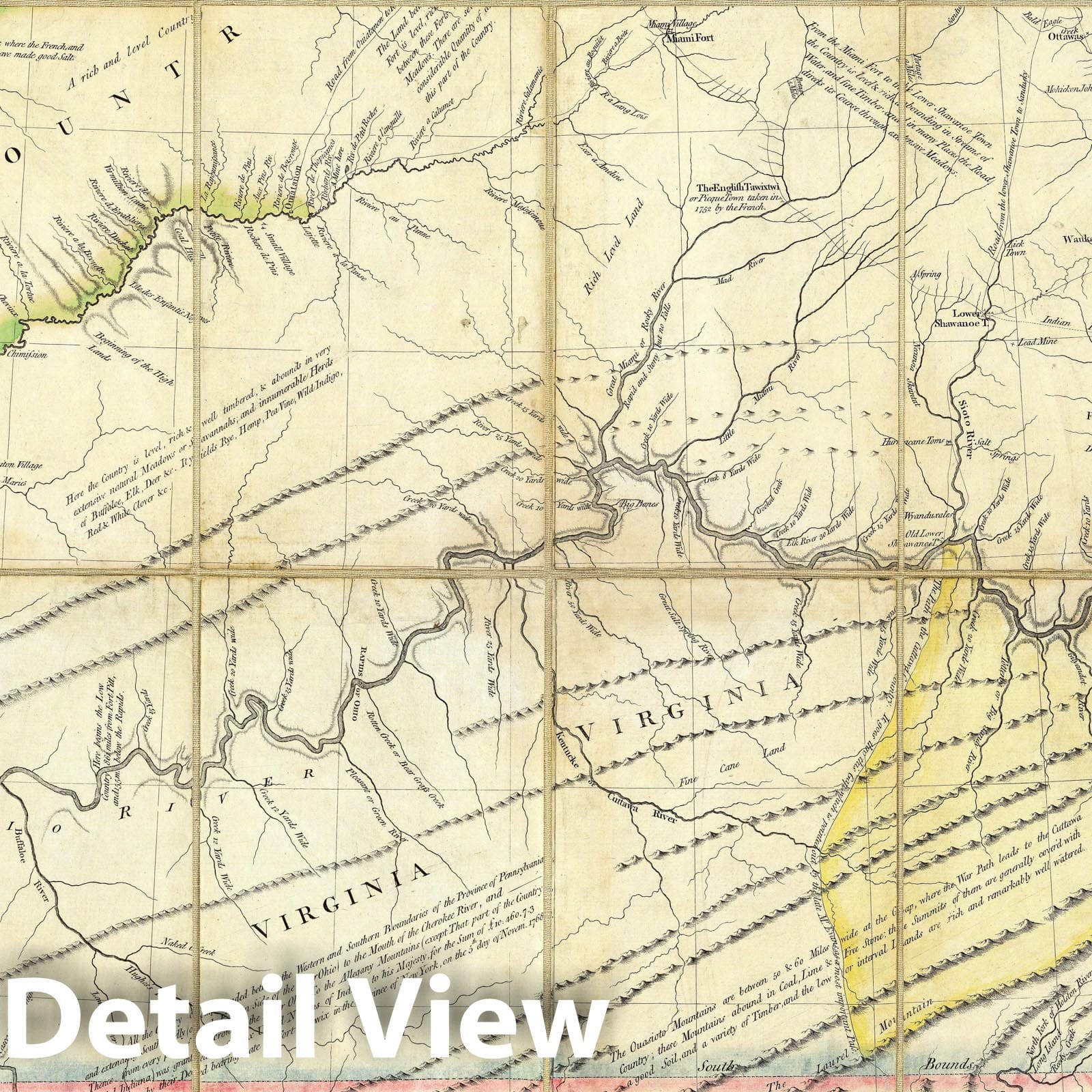 American Revolution: Virginia, Pennsylvania, Maryland, North Carolina - Military Map, 1778