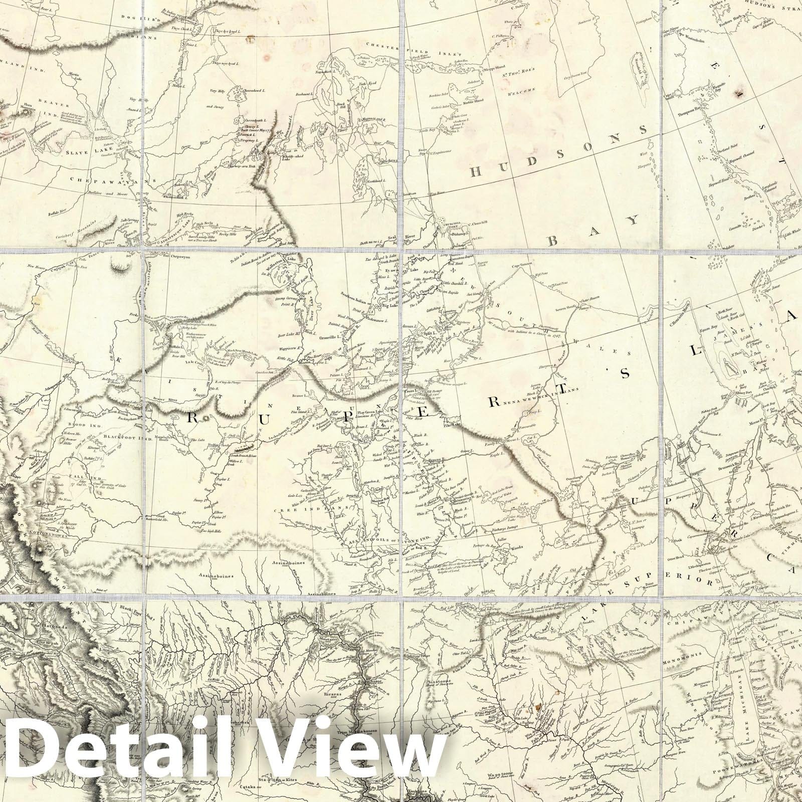 New Discoveries in the Interior Parts of North America - Military Map, 1814