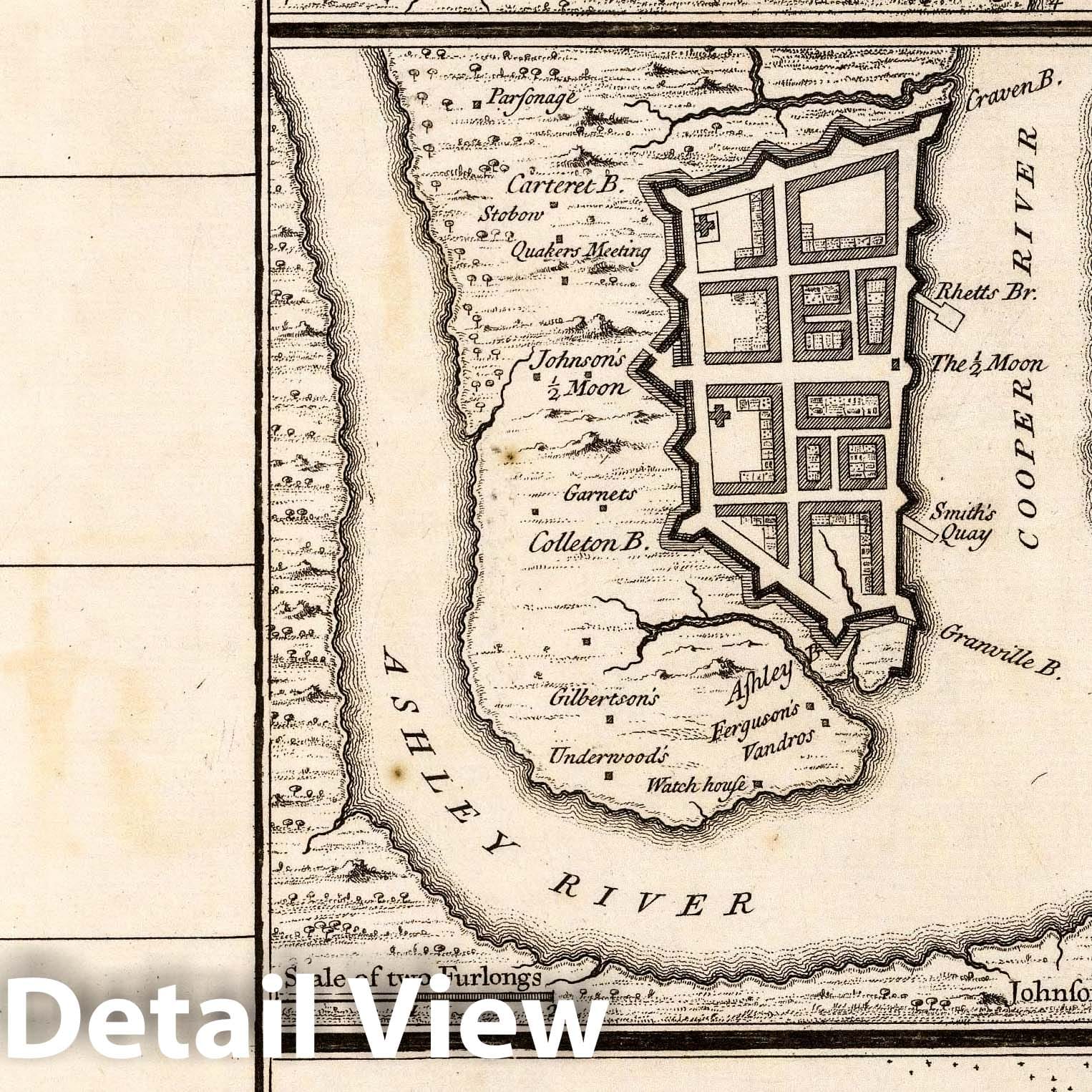British Empire in America - Plate No. 12, 1733 - Popple Map Print