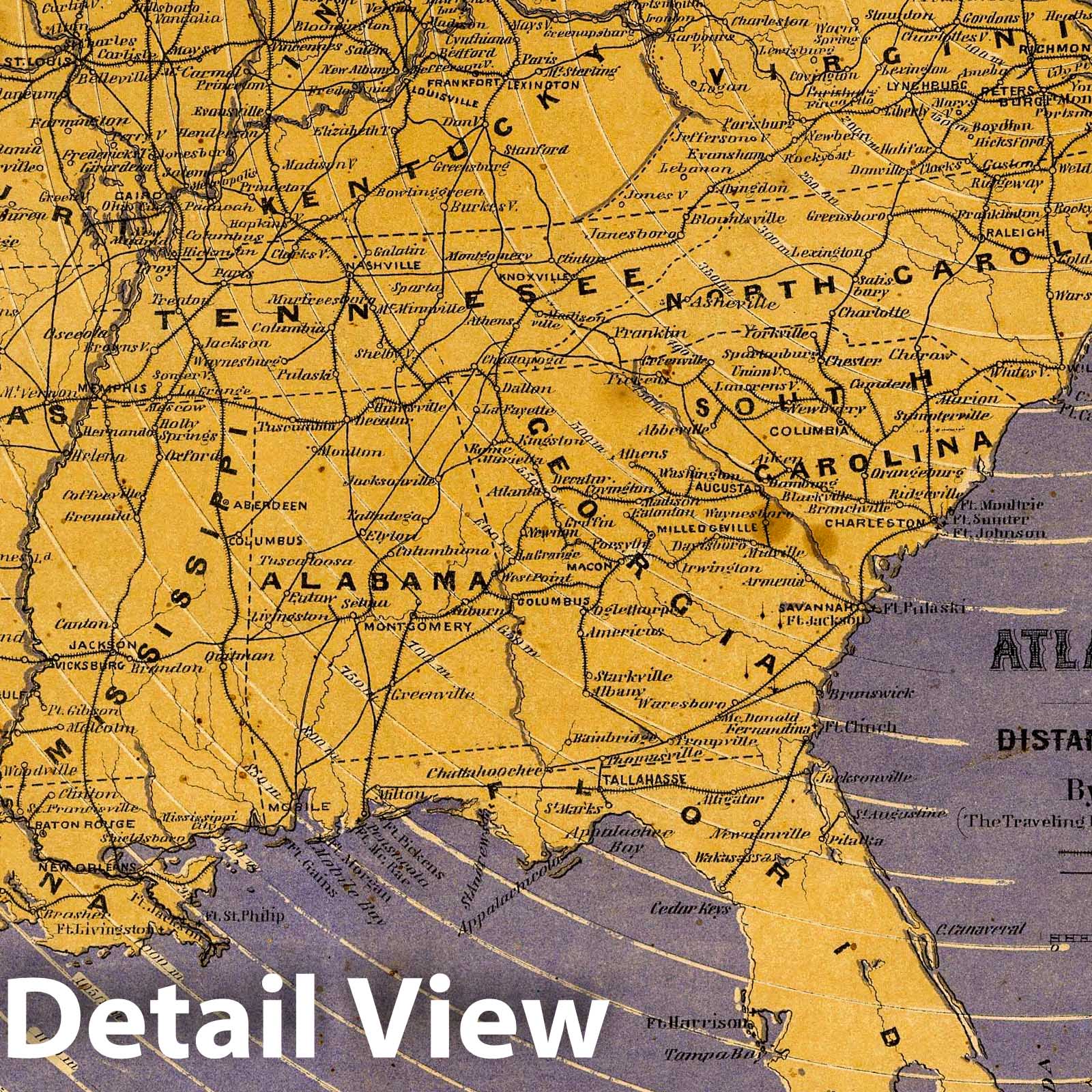 Civil War: Atlantic States, Bull Run, Fort Monroe - Military Map, 1861