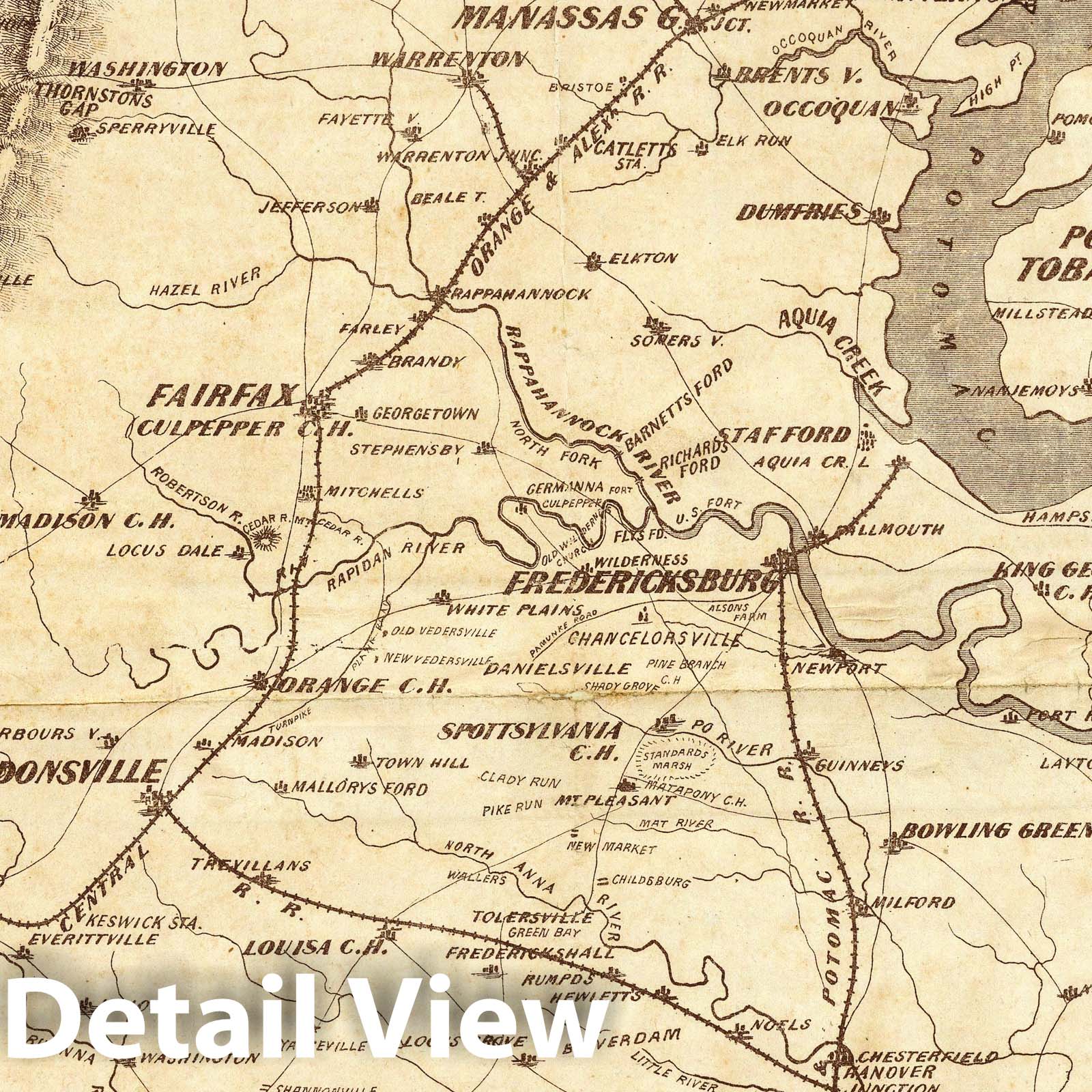 Civil War: Richmond and Washington - Military Map, 1862