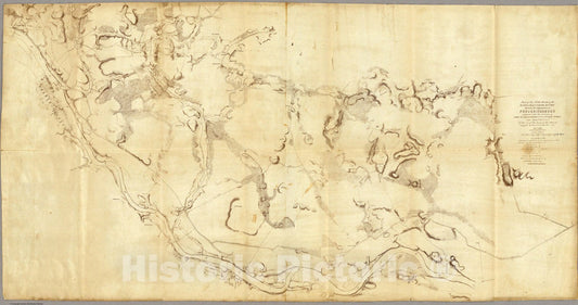 Historic Map : Part of the North Bank of the Rappahannock River. 1862 - Vintage Wall Art