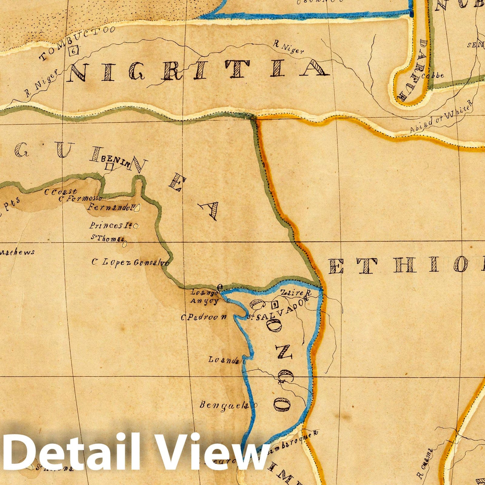 Africa, 1832 - Historical Map Print by Amanda M. Chapin