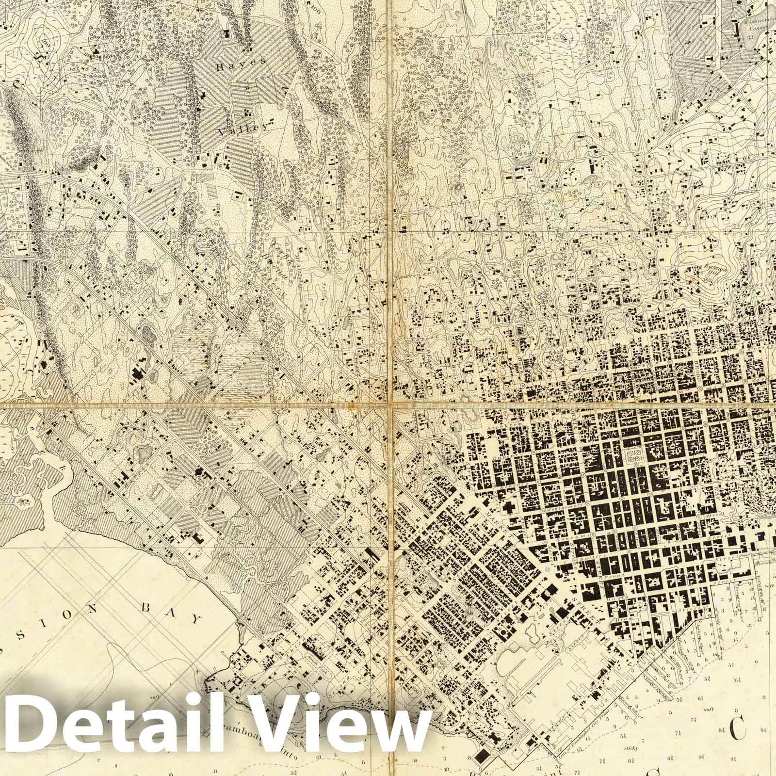 Historic Map : City of San Francisco And Its Vicinity, California. 1859 - Vintage Wall Art