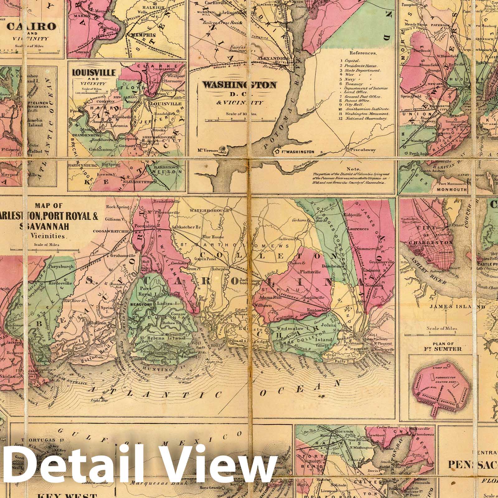 United States Harbors - Nautical Chart, 1862 - Historical Map Print