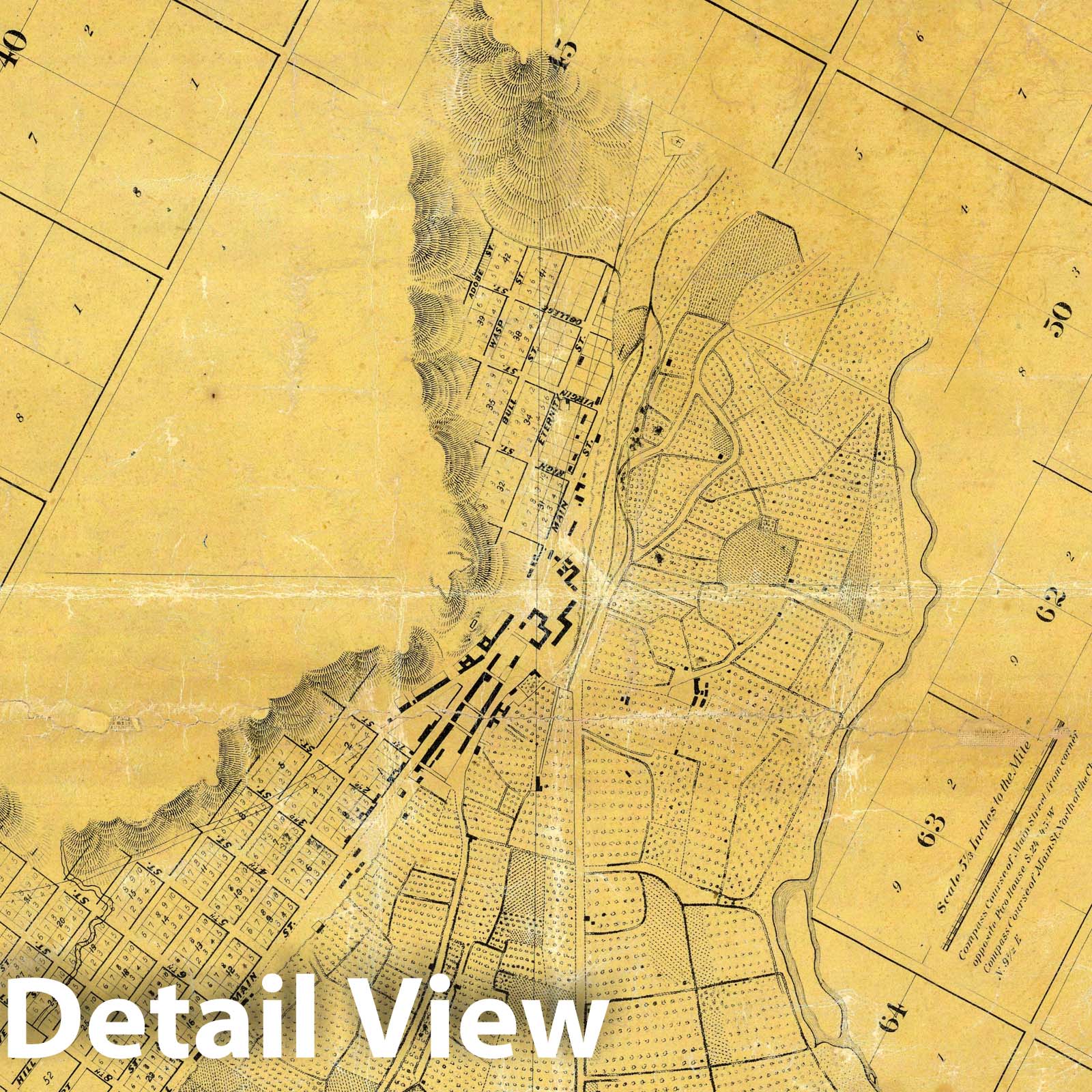 Los Angeles Survey Map, 1857 - Historical Map Reproduction