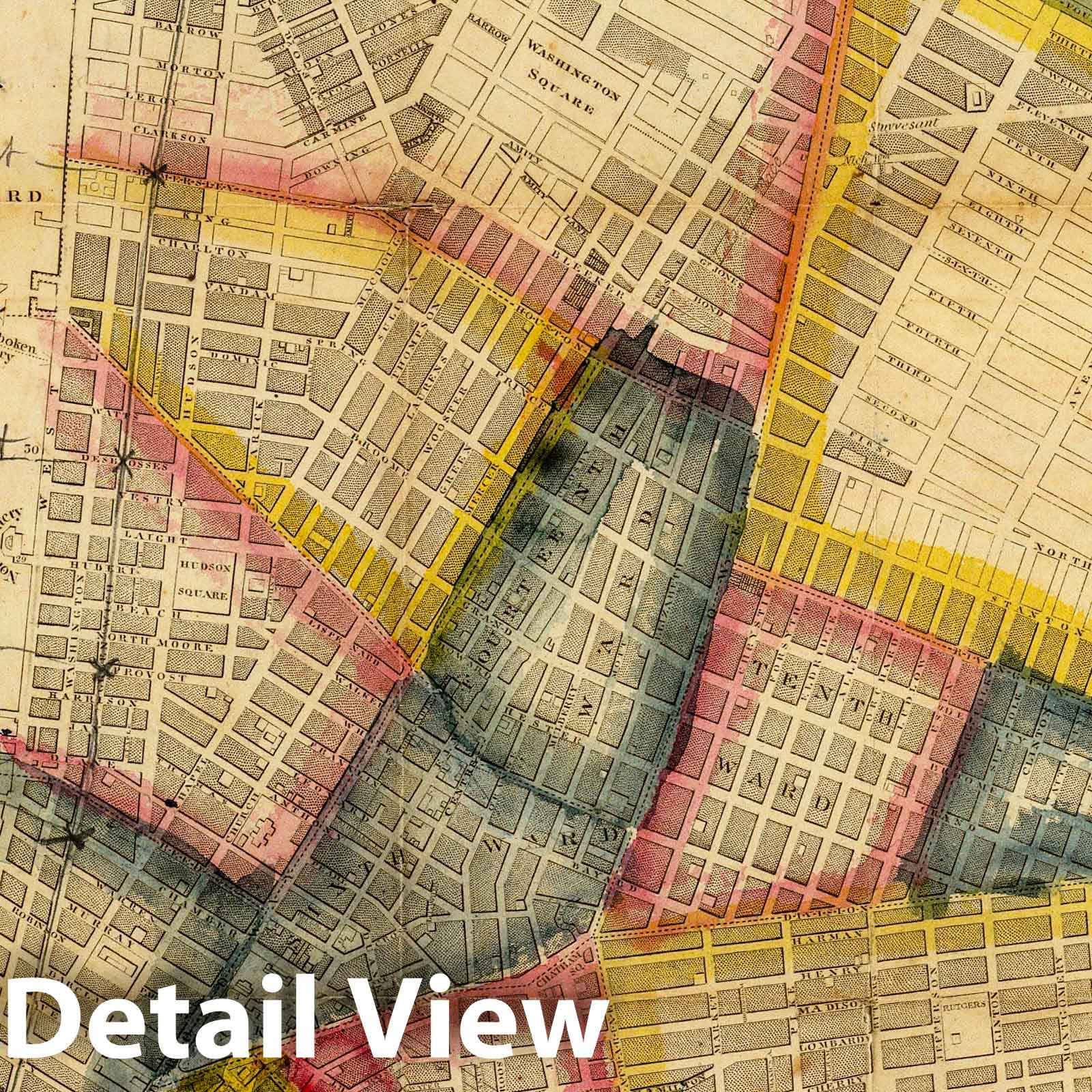 New York City - Nautical Chart, 1829 - Historical Map Print