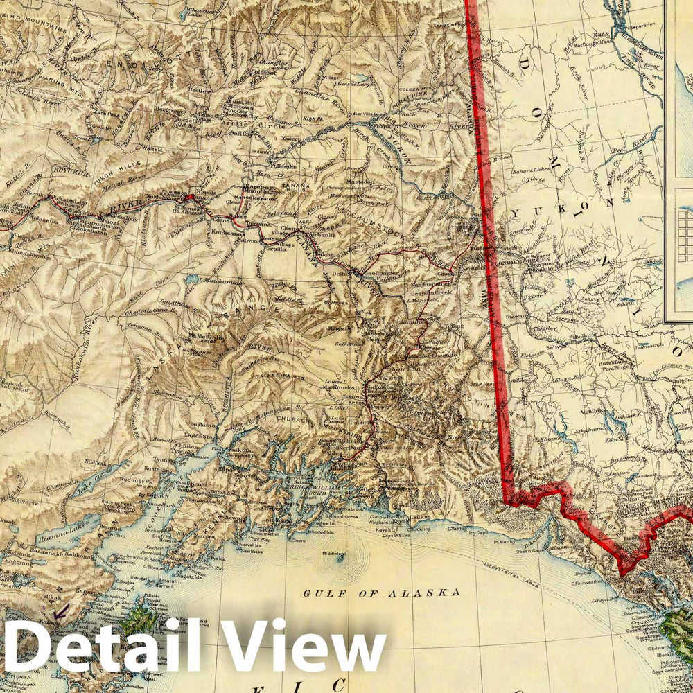 Historic Map : Department of The Interior General Land office Map - Alaska. 1906 - Vintage Wall Art