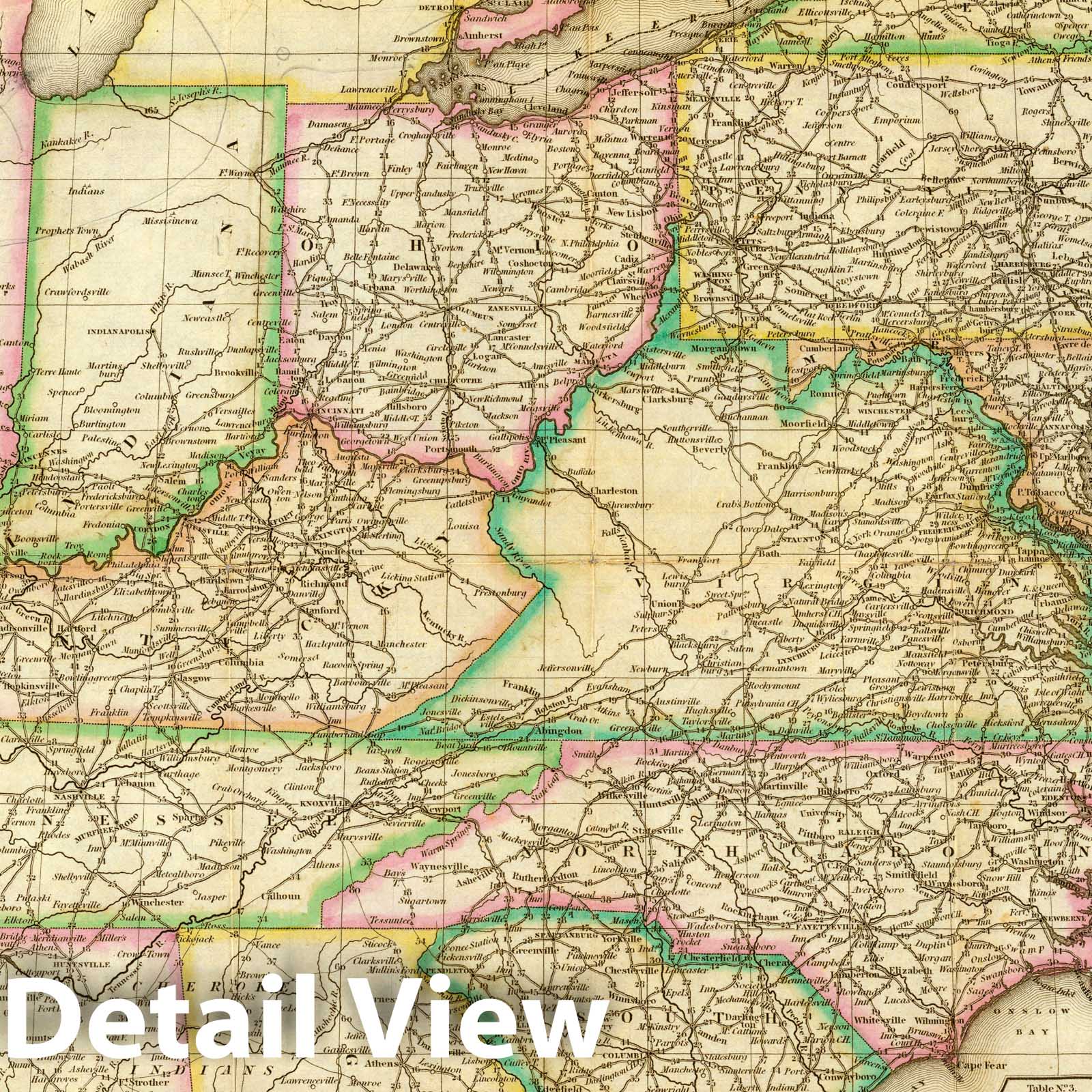 United States Roads, Canals & Steamboat Routes 1825 - Historical Map Print