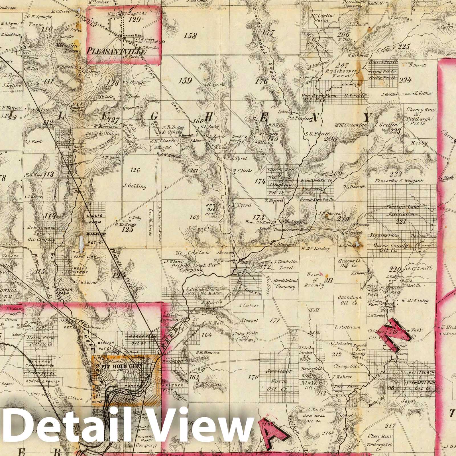 Pennsylvania Oil District, 1866 - Historical Map Reproduction