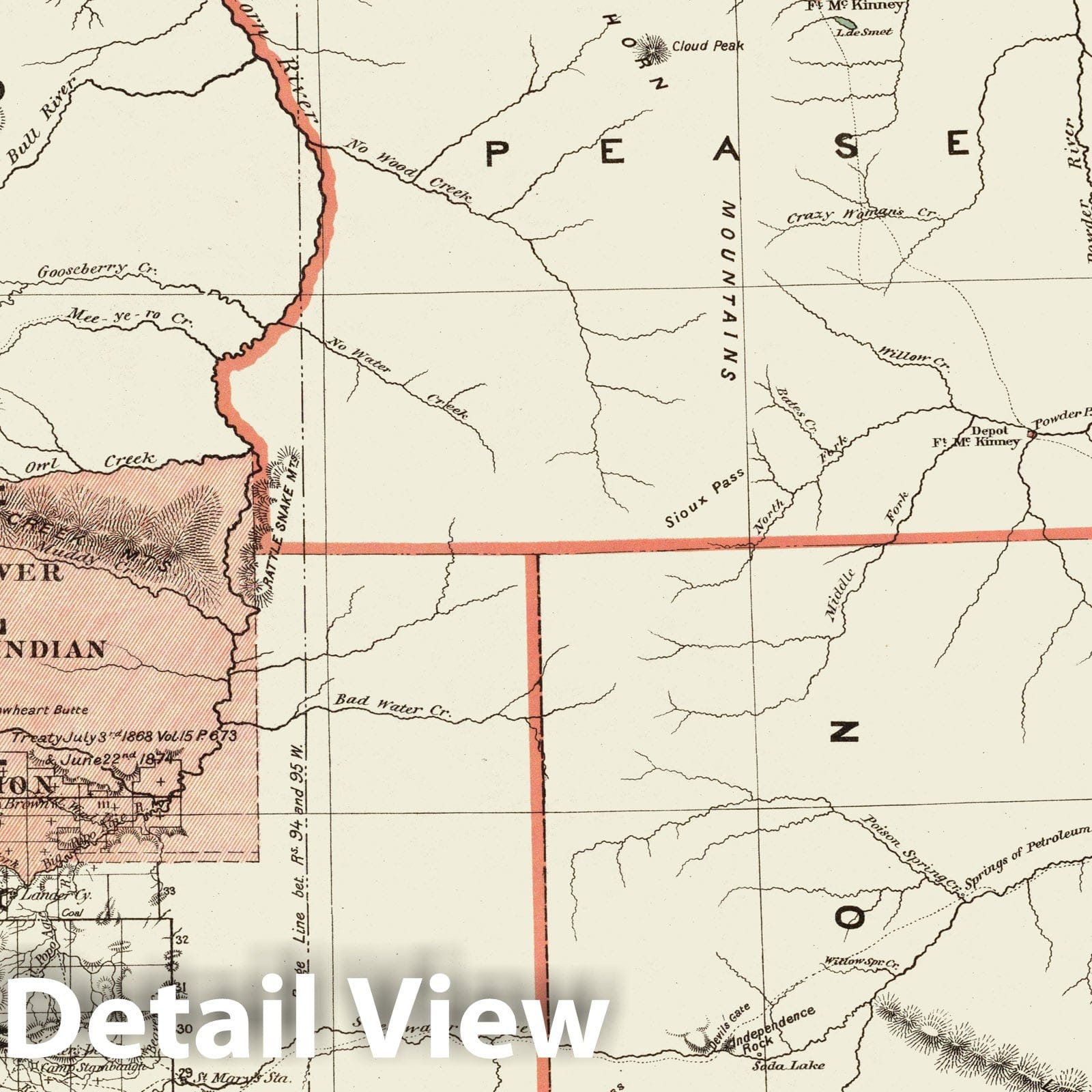 Wyoming Territory - Survey Map, 1879 - Historical Cadastral Print