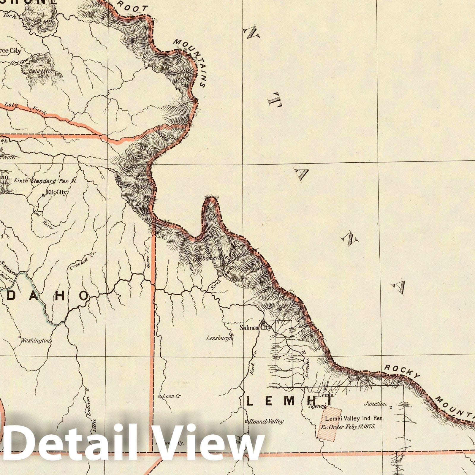 Idaho Territory Survey Map 1879 - Historical Map Print