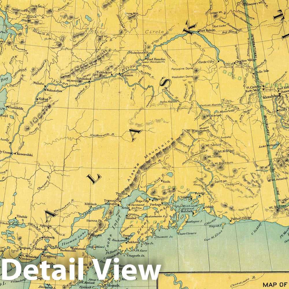 Historic Map : Map of Alaska, 1897 - Vintage Wall Art