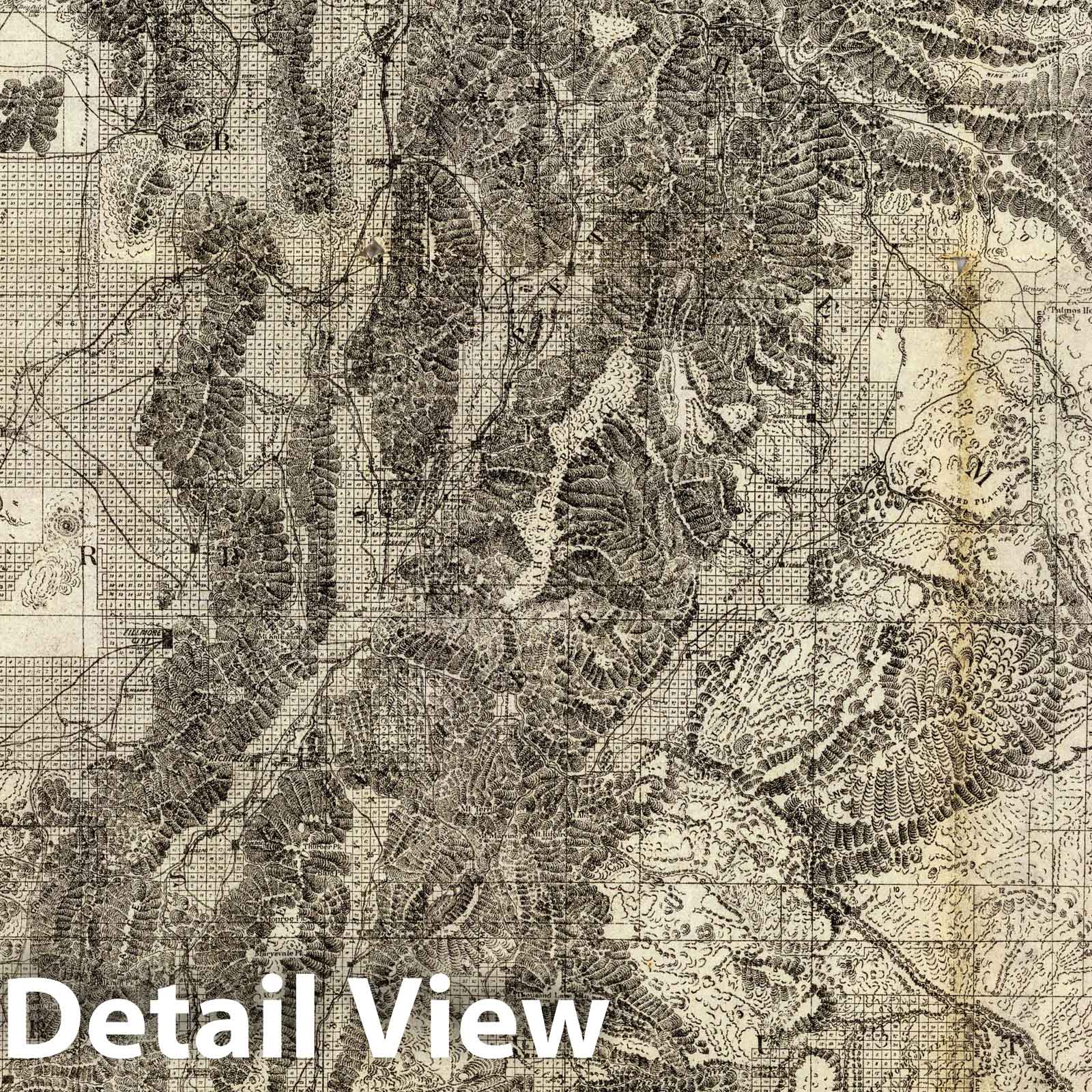 Utah Topographic Map 1885 - Historical Map Print