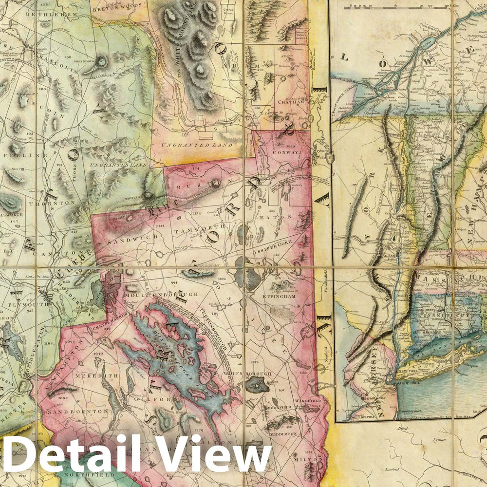 Historic Map : Case Map, New Hampshire. 1816 - Vintage Wall Art