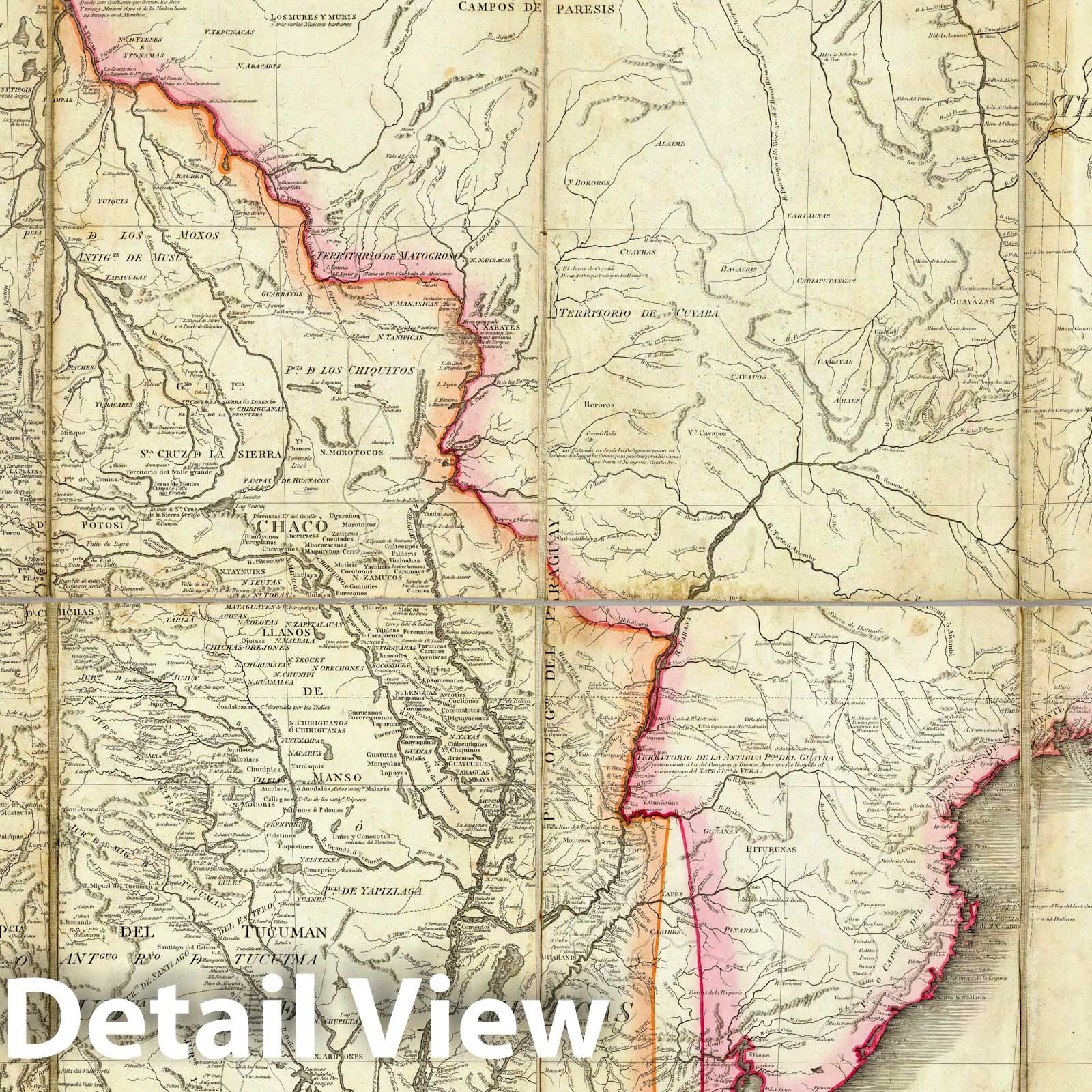 Historic Map : Mapa Geografico de America Meridional, 1799 - Vintage Wall Art