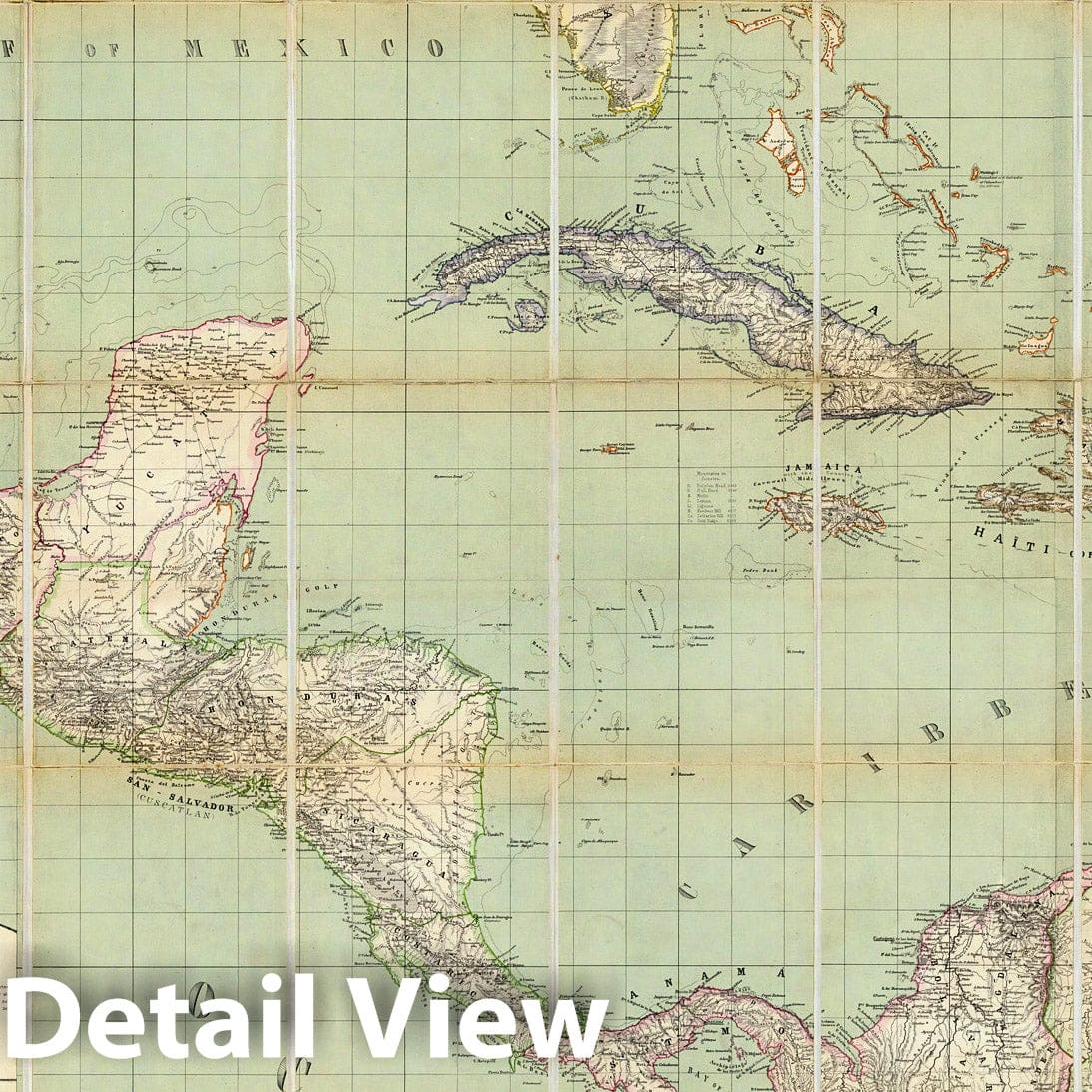Tropical America: West Indies, Central America, Mexico, New Granada, Venezuela, 1858 Map Print