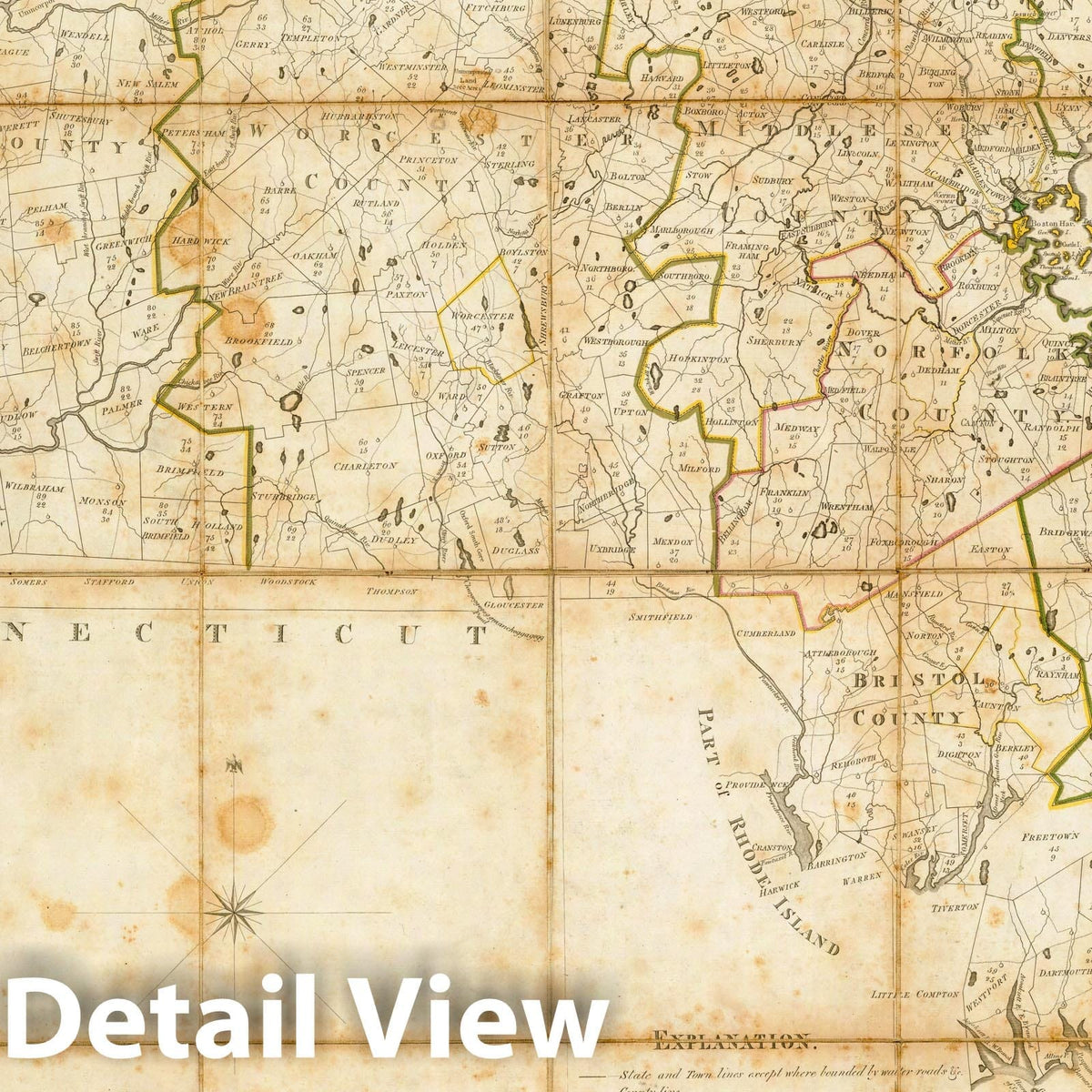 Historic Map : Map of Massachusetts, 1801 - Vintage Wall Art – Historic ...
