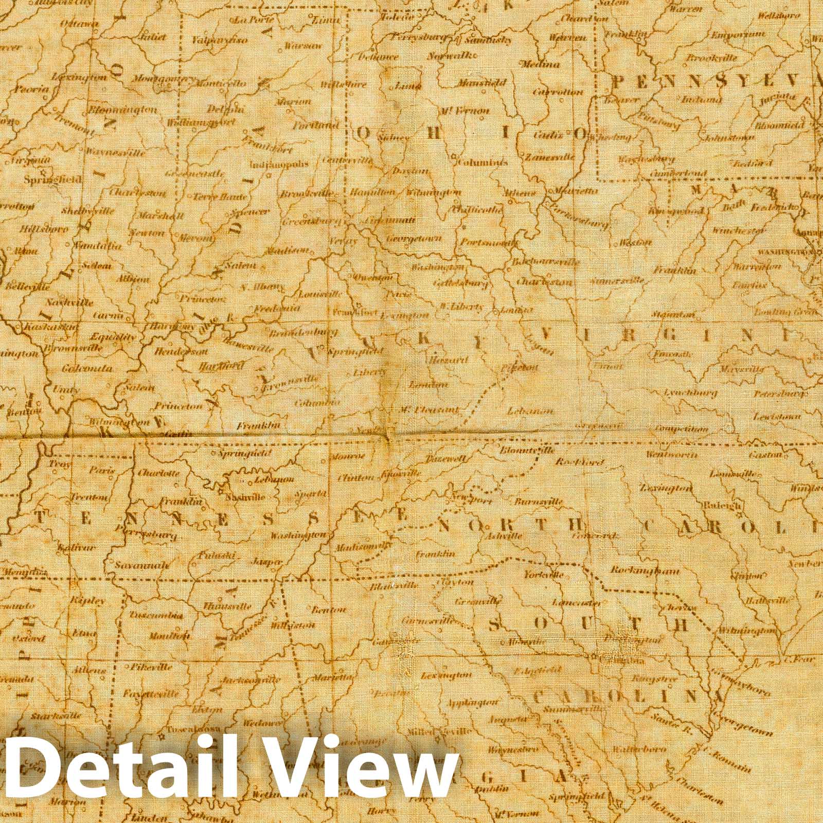 United States - River Map, 1841 - Historical Map Print