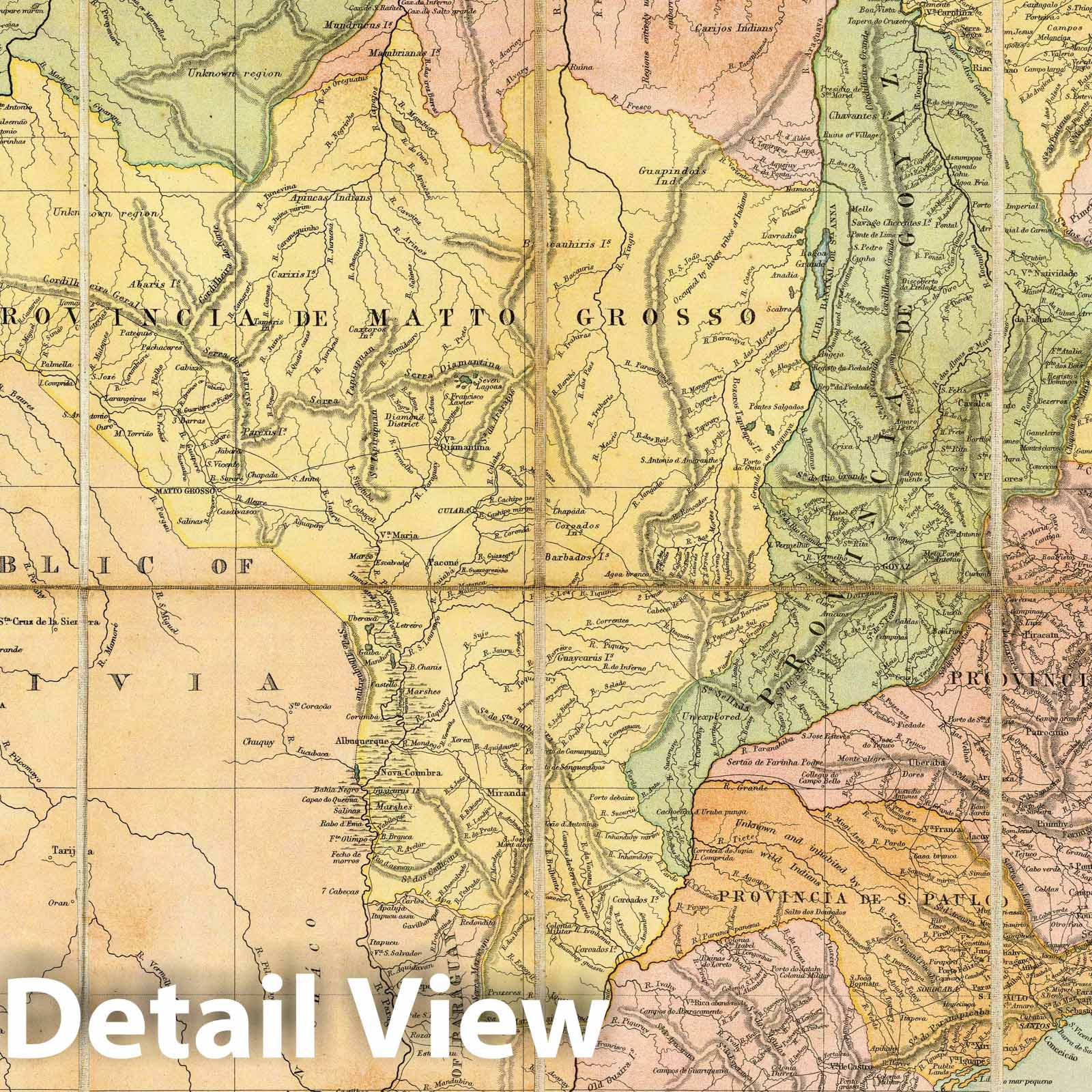 Brazil 1866 Historical Map Print