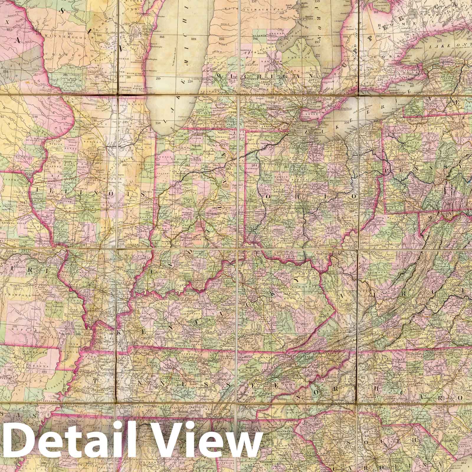 United States of America, 1839 - Historical Map Print